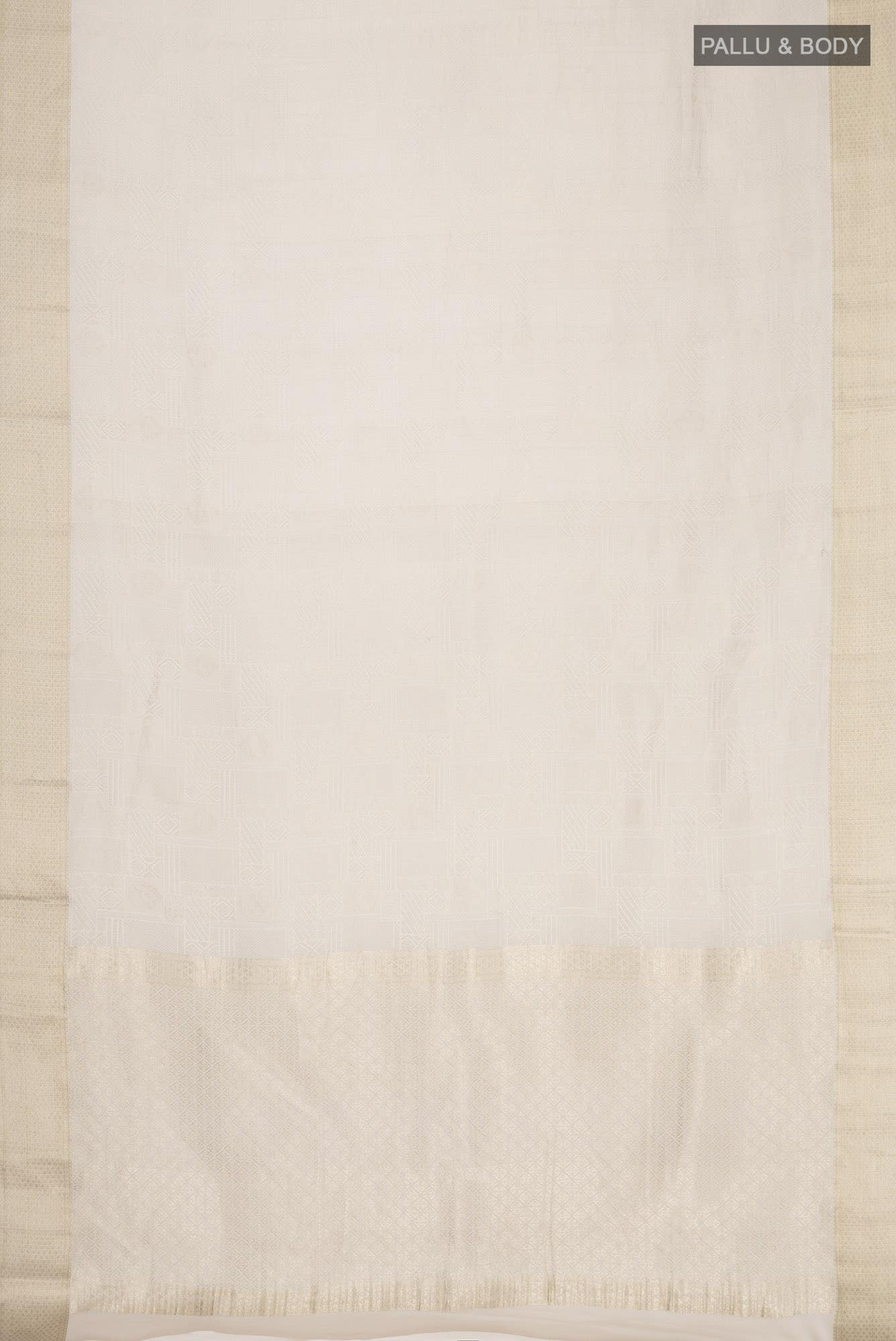 Beige Mysore Crepe Saree