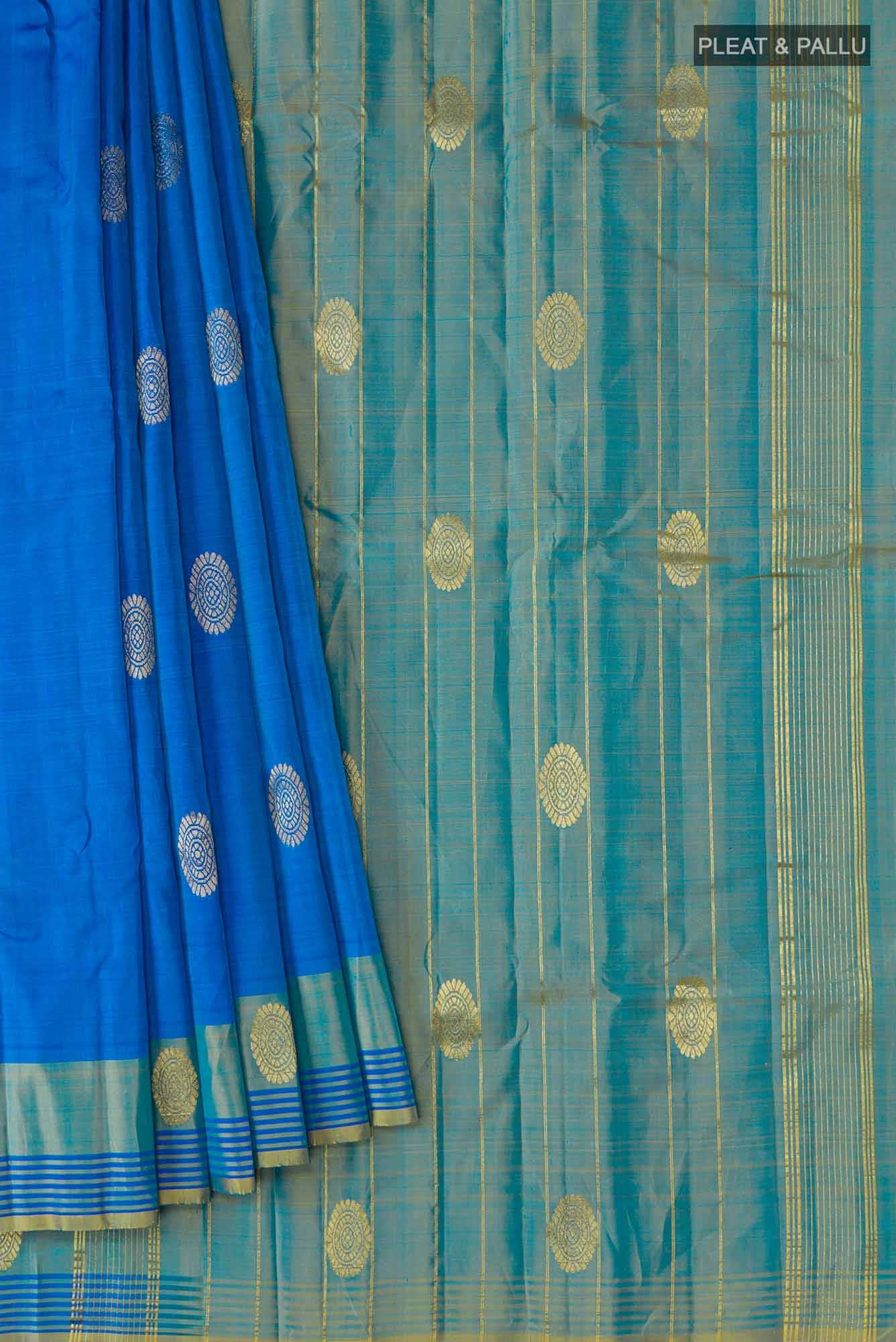 Blue Kanchipuram Silk Saree
