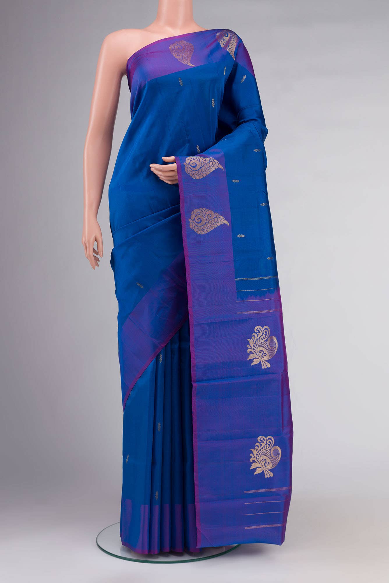 Blue Kanchipuram Silk Saree