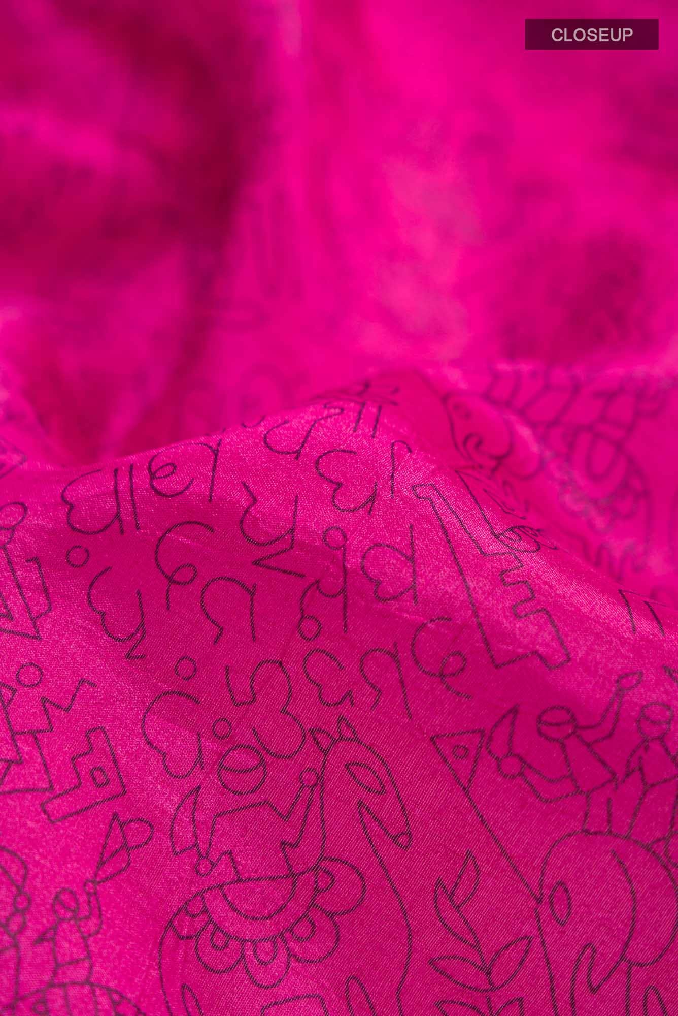 Pink Raw Silk Saree