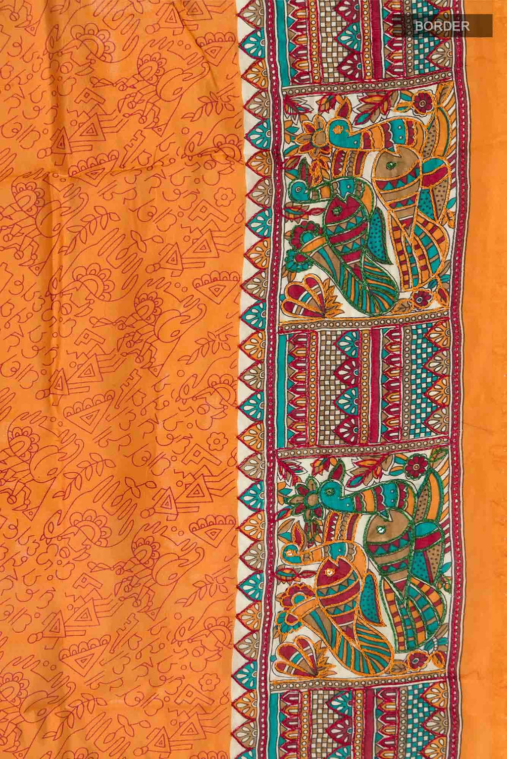 Mustard Raw Silk Saree