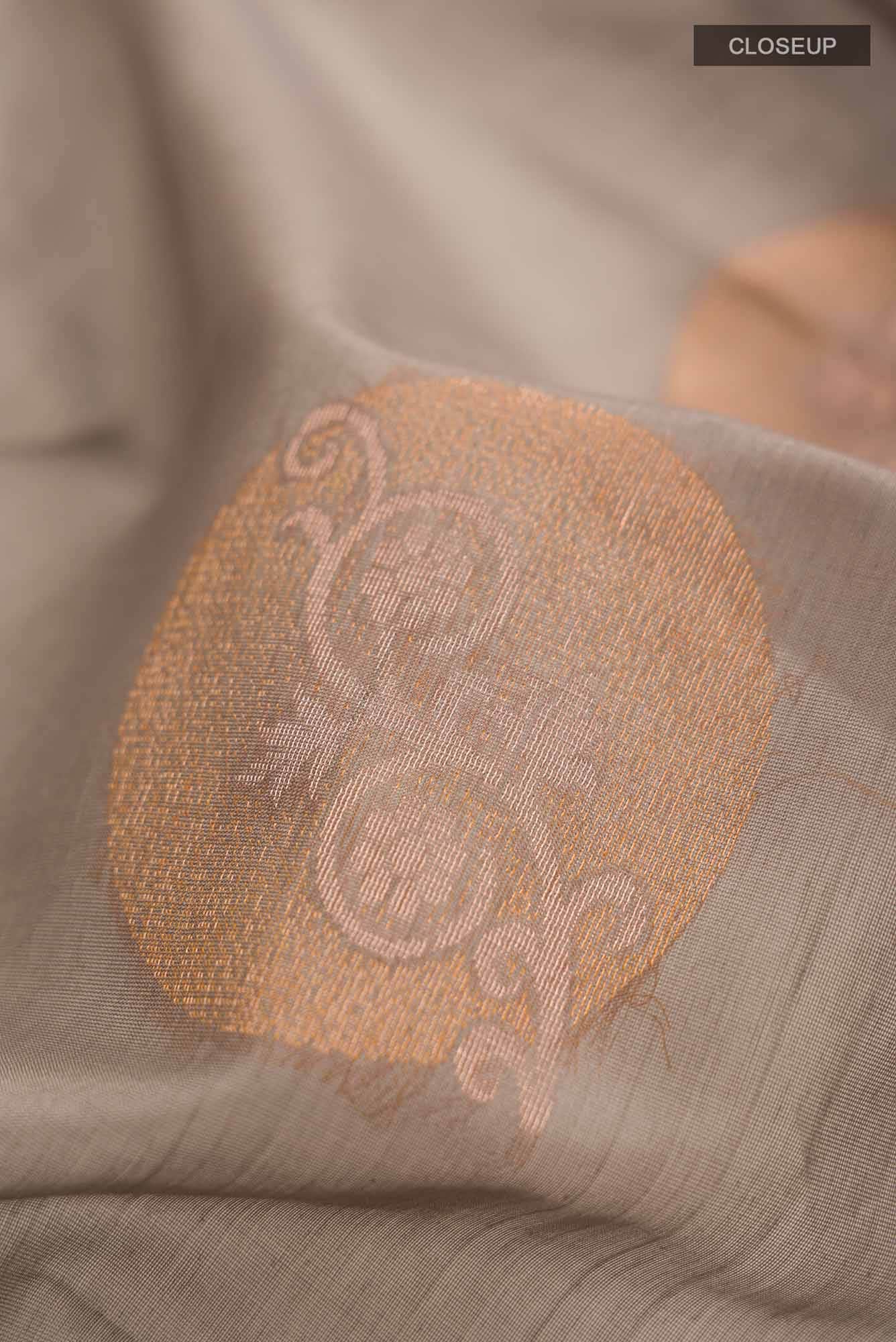 Grey Silk Cotton Saree