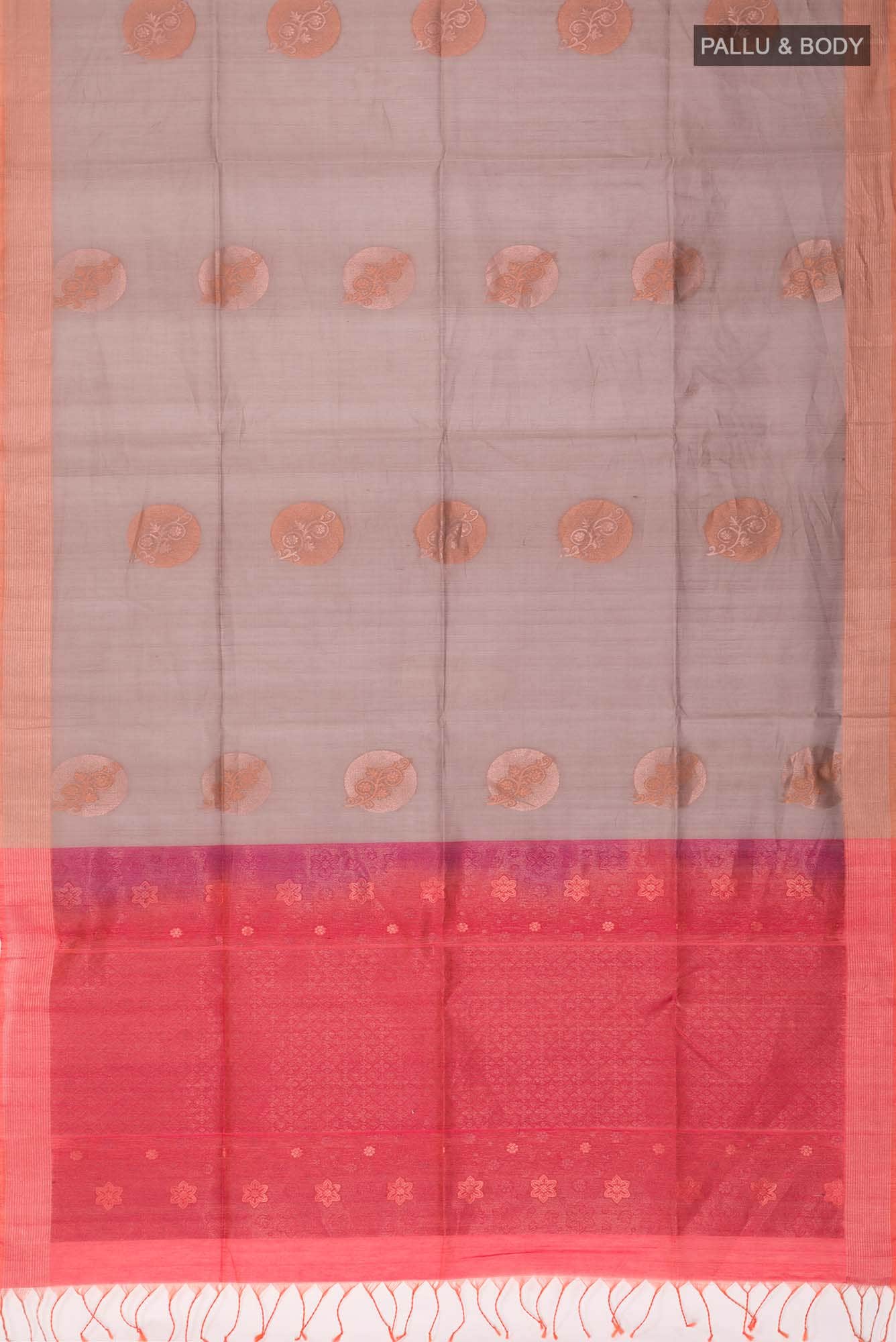 Grey Silk Cotton Saree