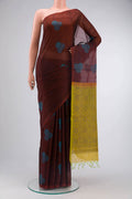 Brown Silk Cotton Saree