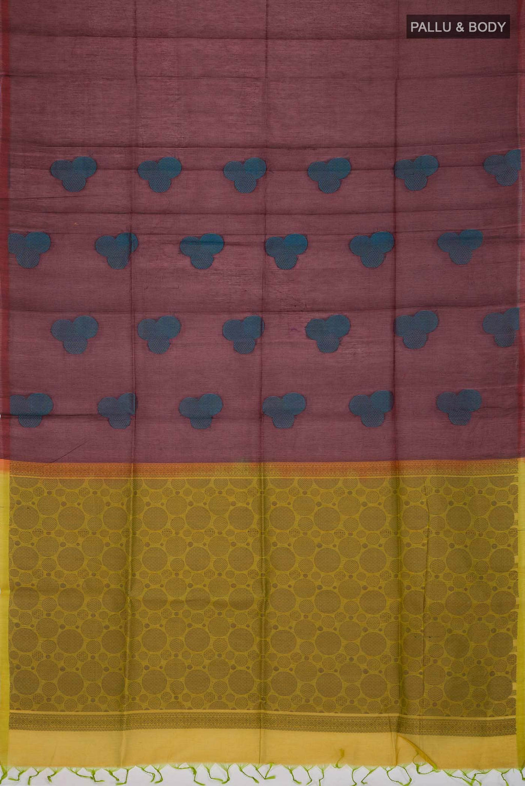 Maroon Silk Cotton Saree
