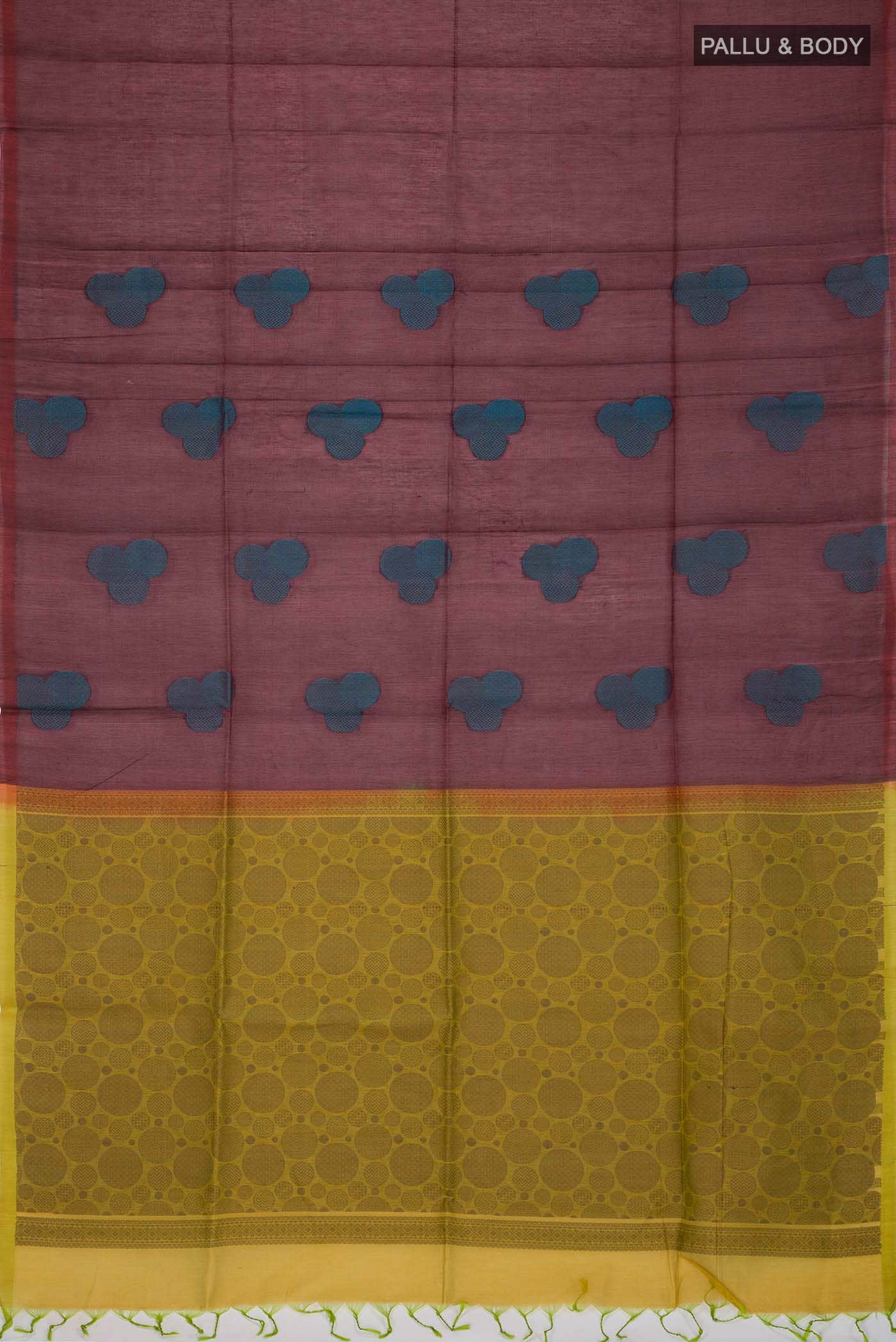 Maroon Silk Cotton Saree