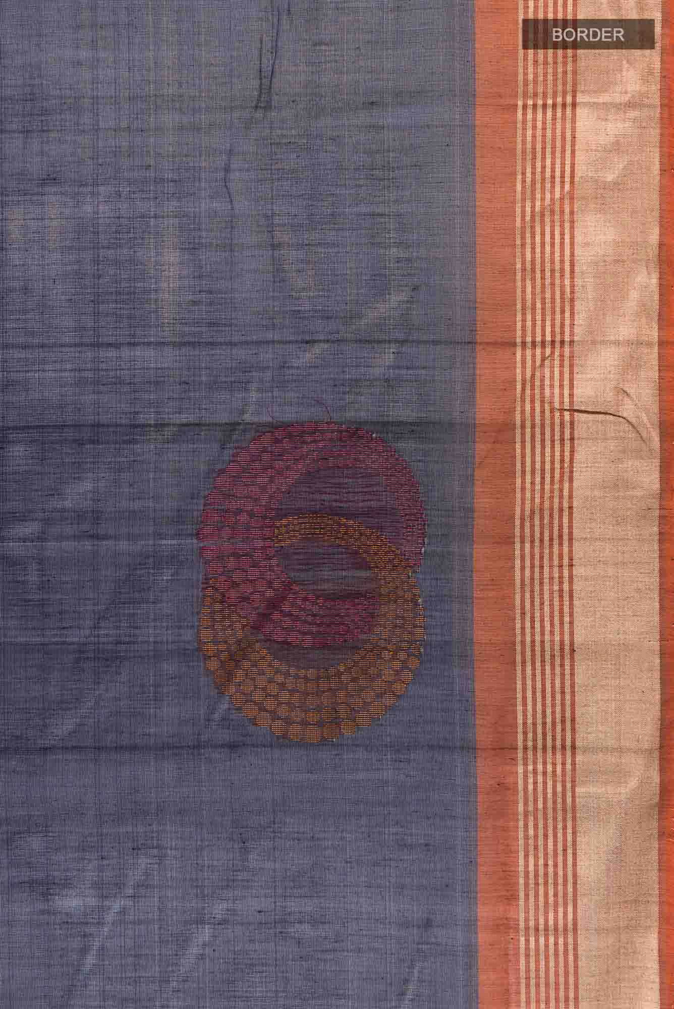 Navy Blue Silk Cotton Saree