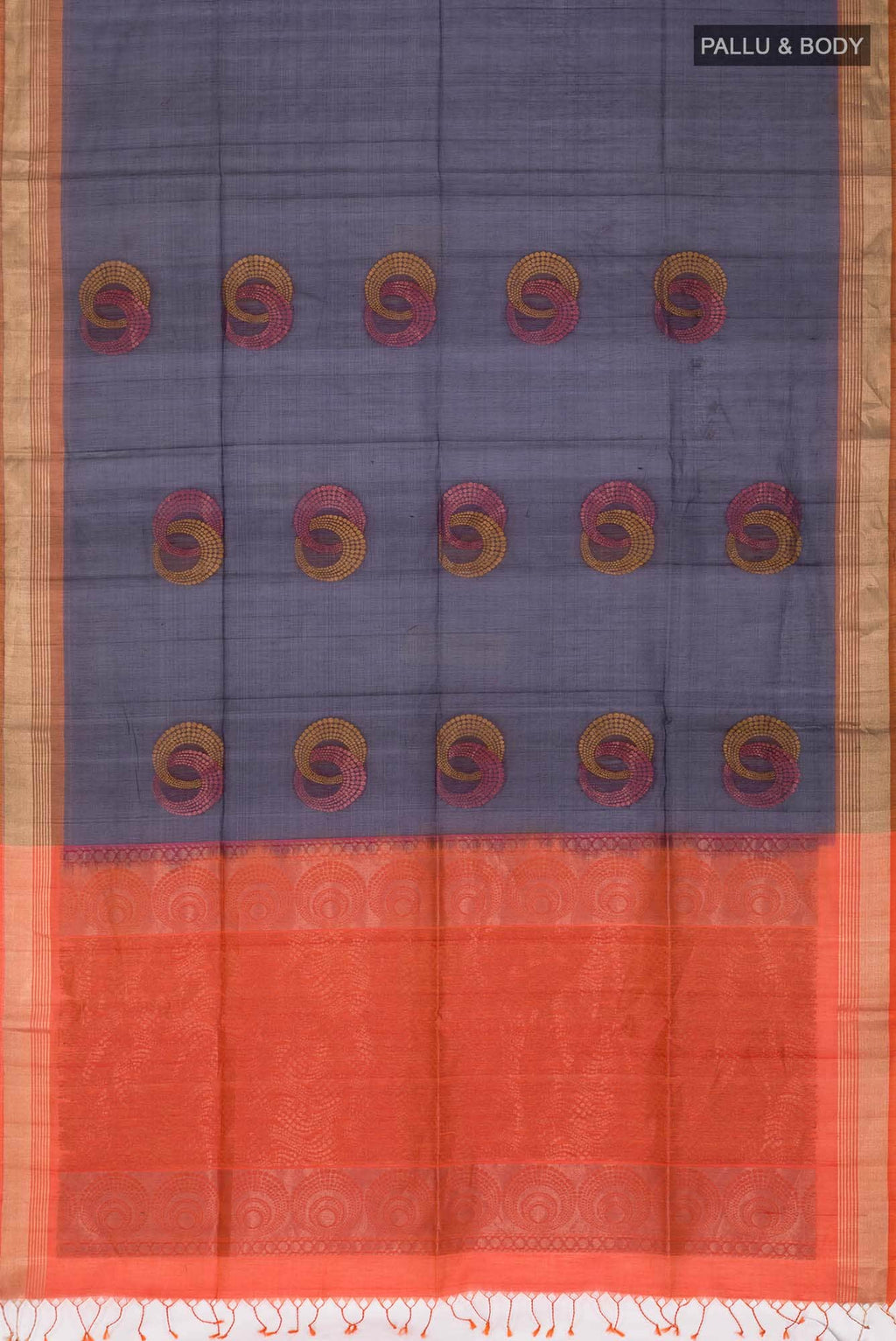 Navy Blue Silk Cotton Saree