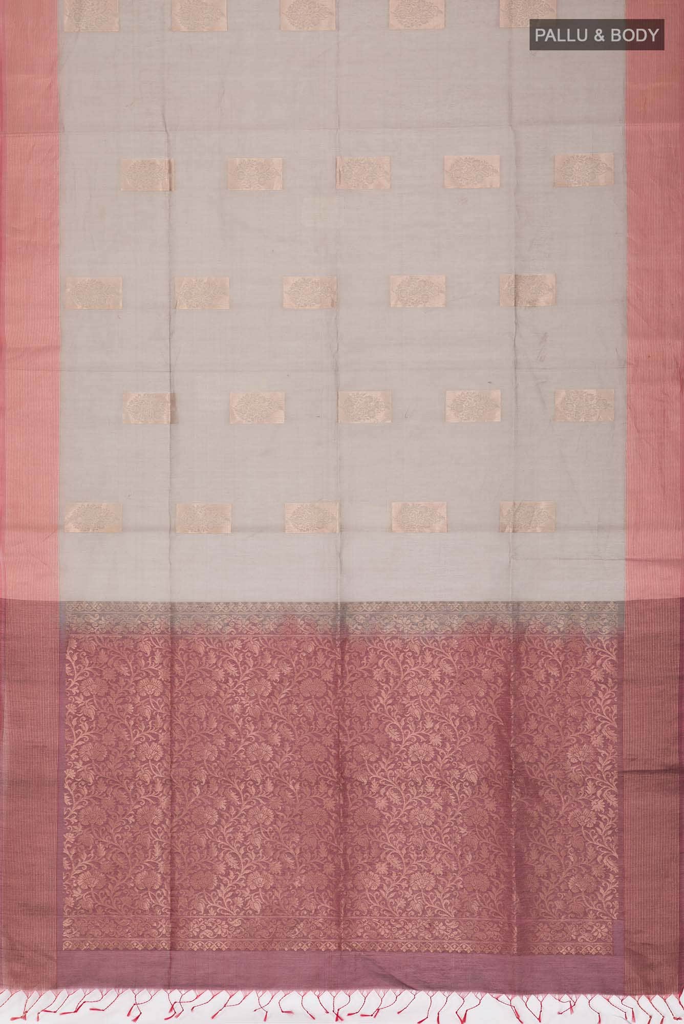 Grey Silk Cotton Saree