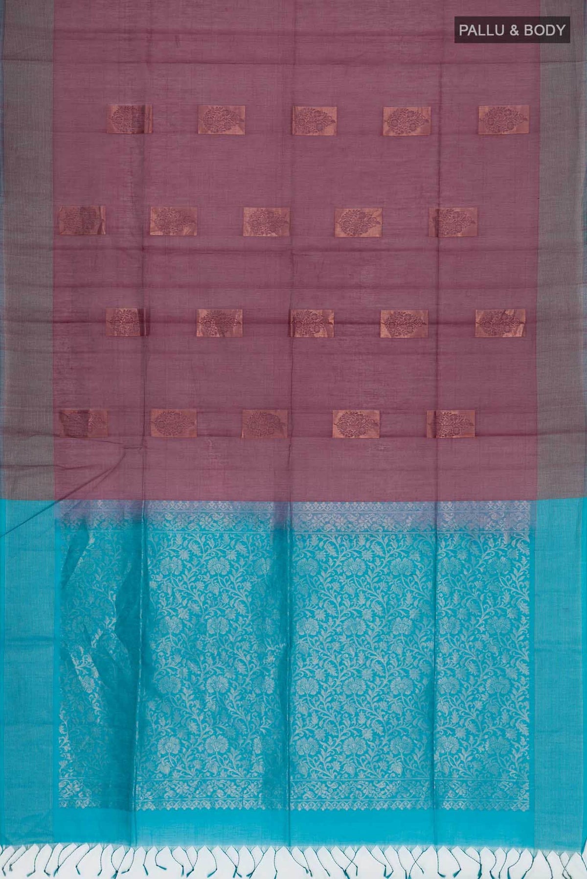 Coffee Brown Silk Cotton Saree