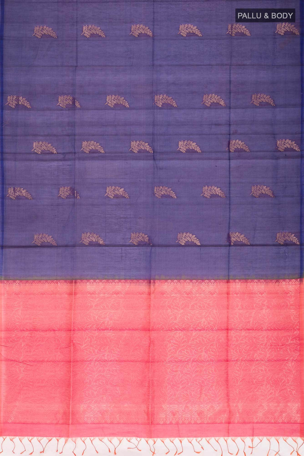 Navy Blue Silk Cotton Saree