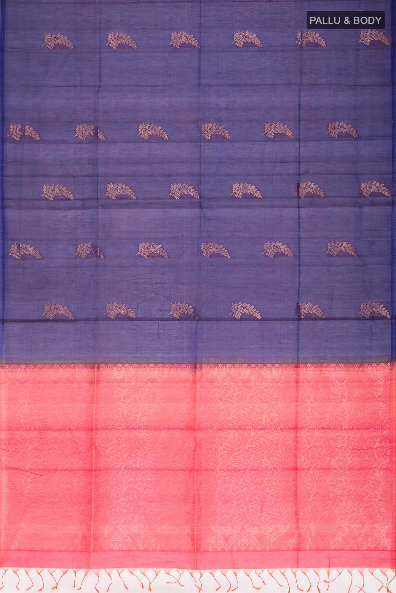 Navy Blue Silk Cotton Saree