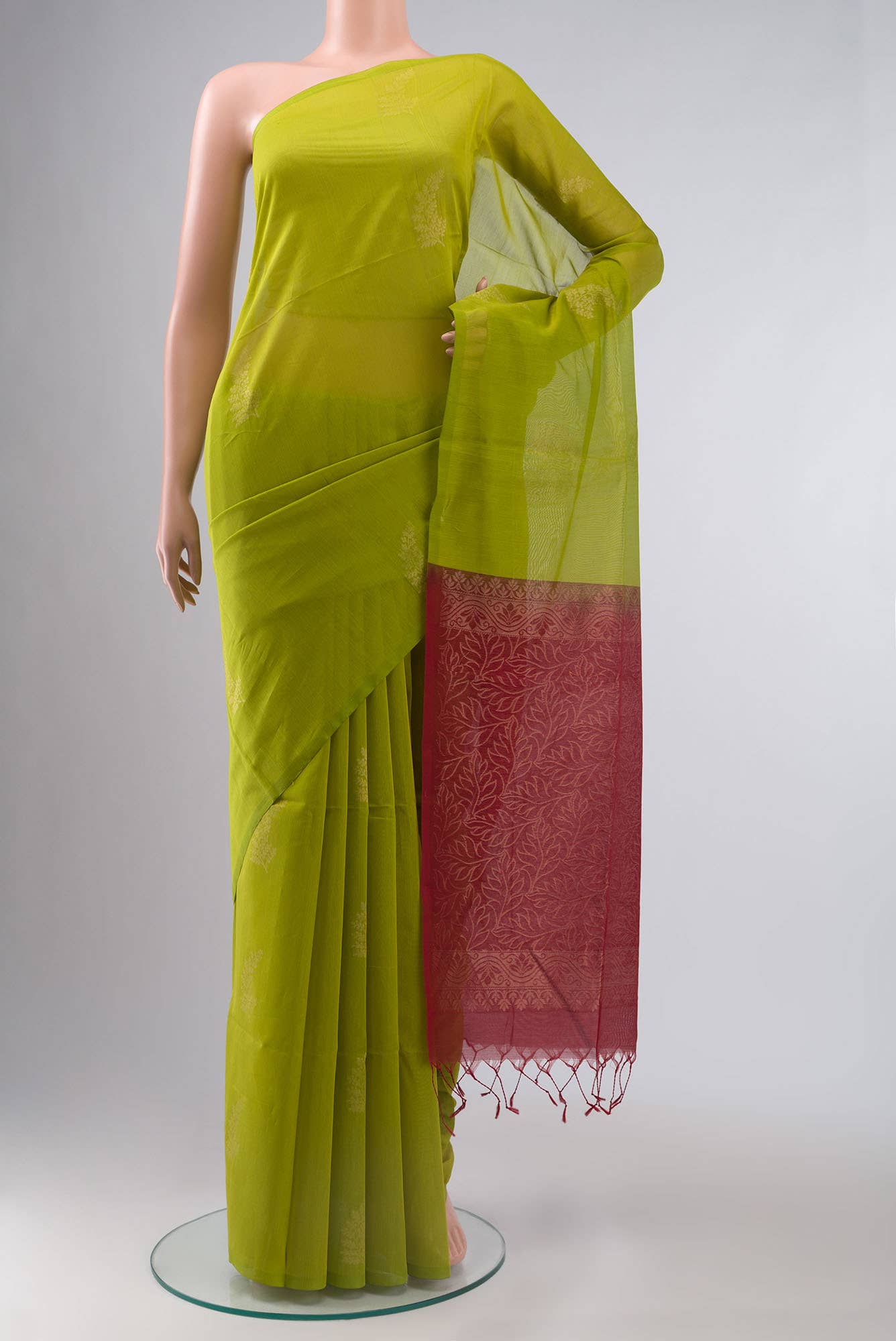 Green Silk Cotton Saree