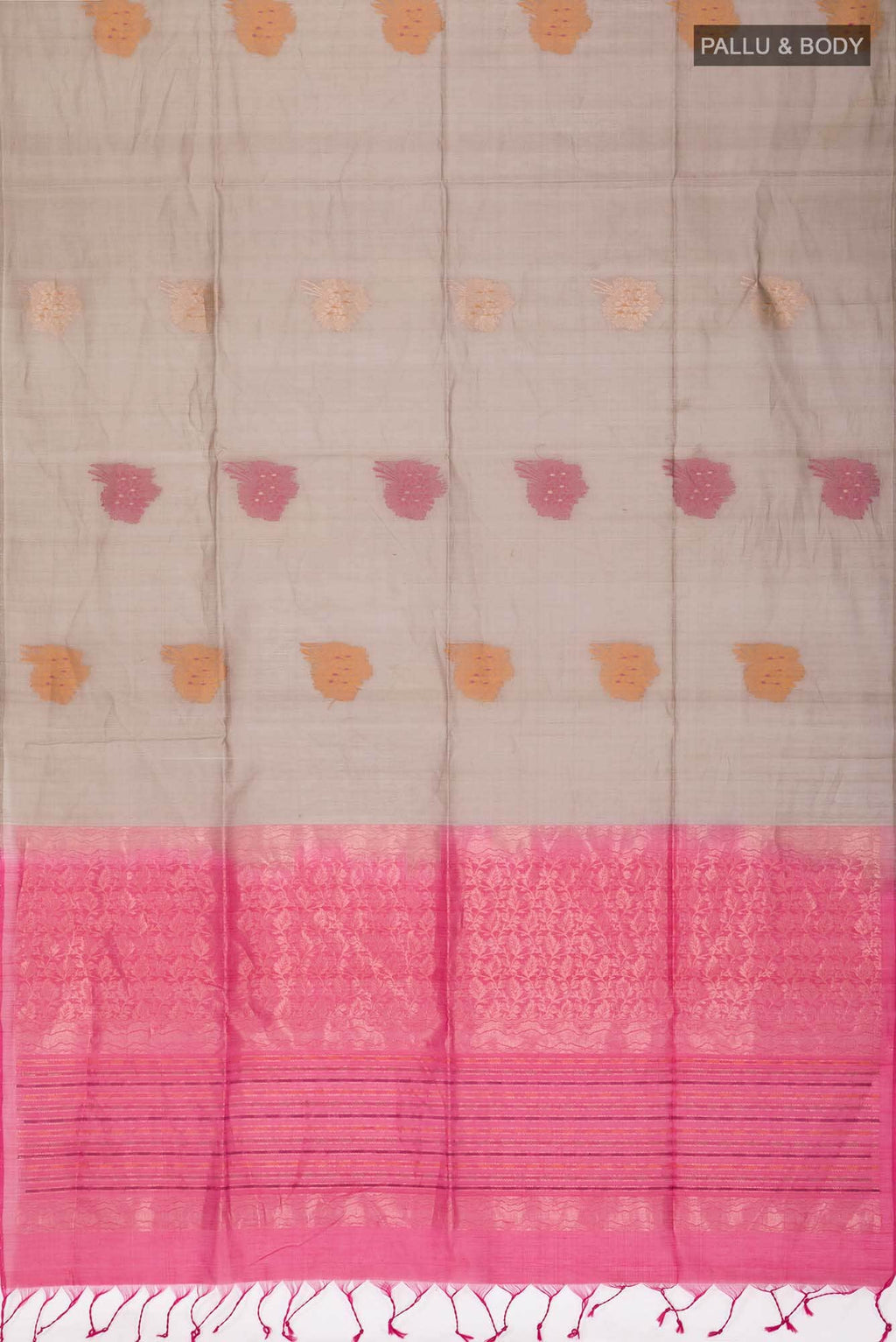 Grey Silk Cotton Saree
