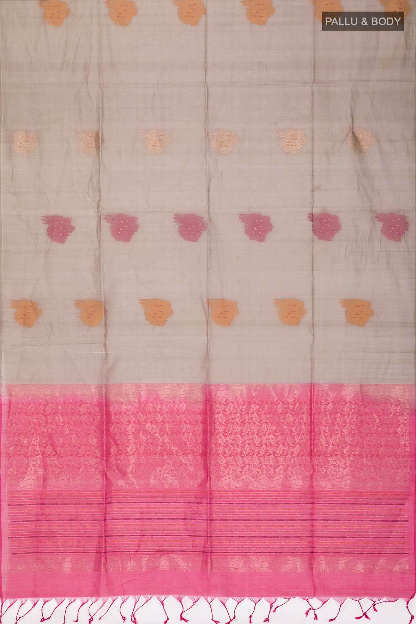 Grey Silk Cotton Saree