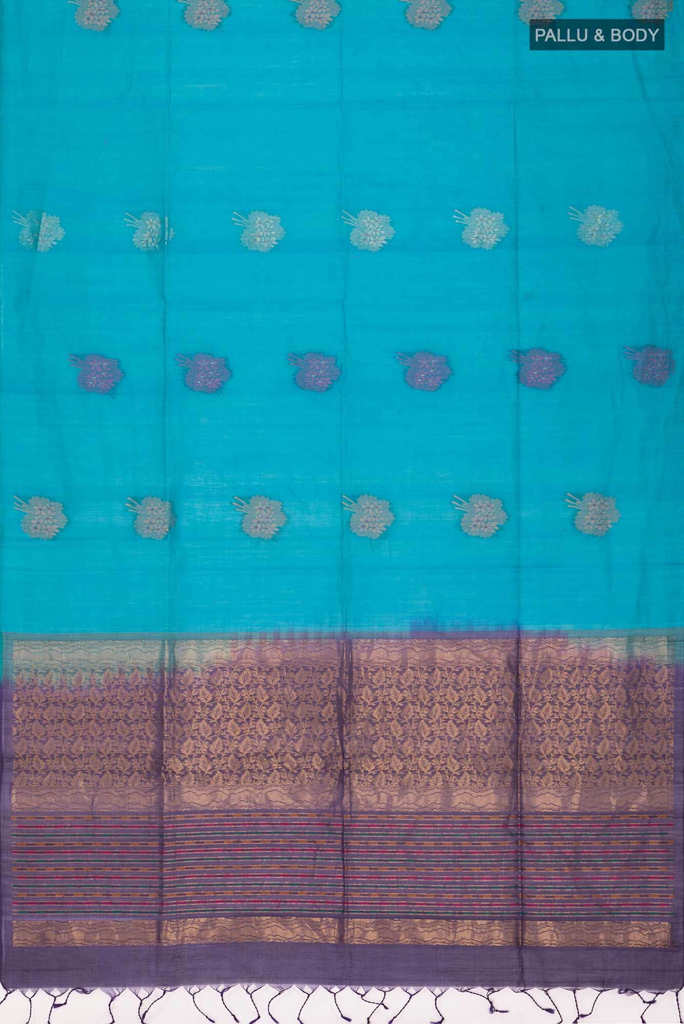 Blue Silk Cotton Saree
