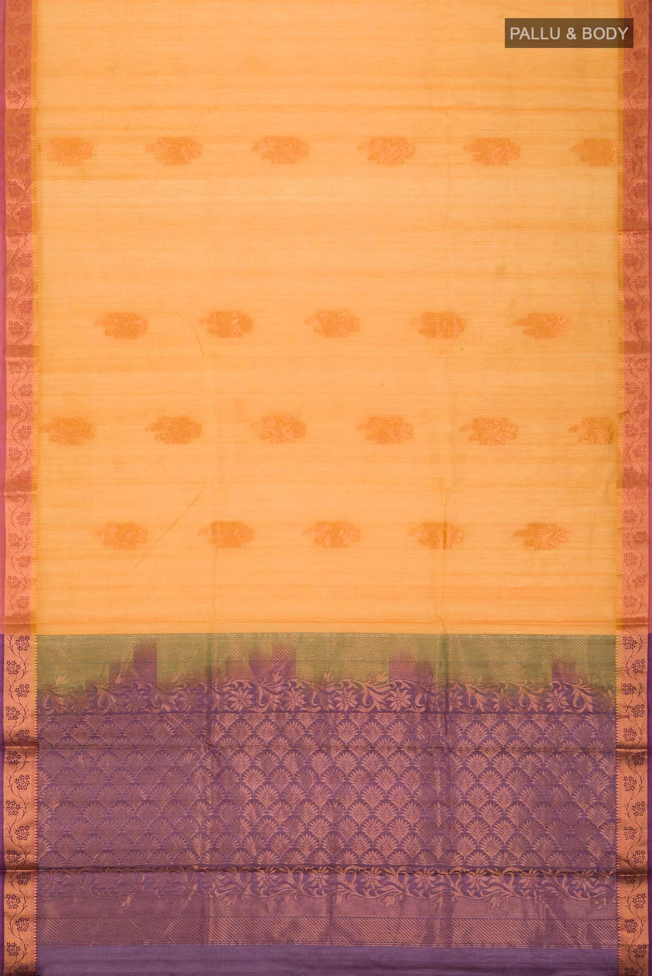 Yellow Silk Cotton Saree