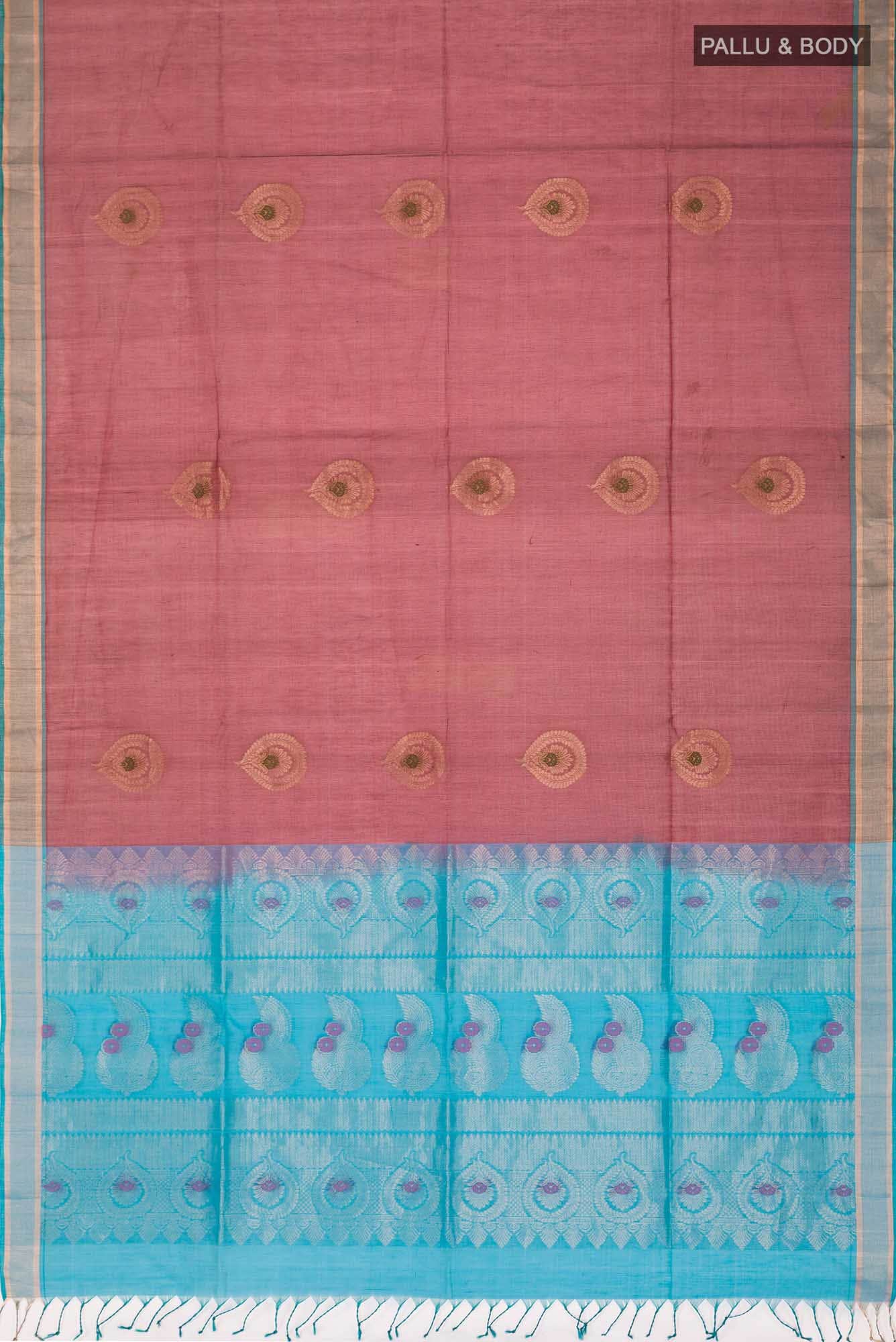 Brown Silk Cotton Saree