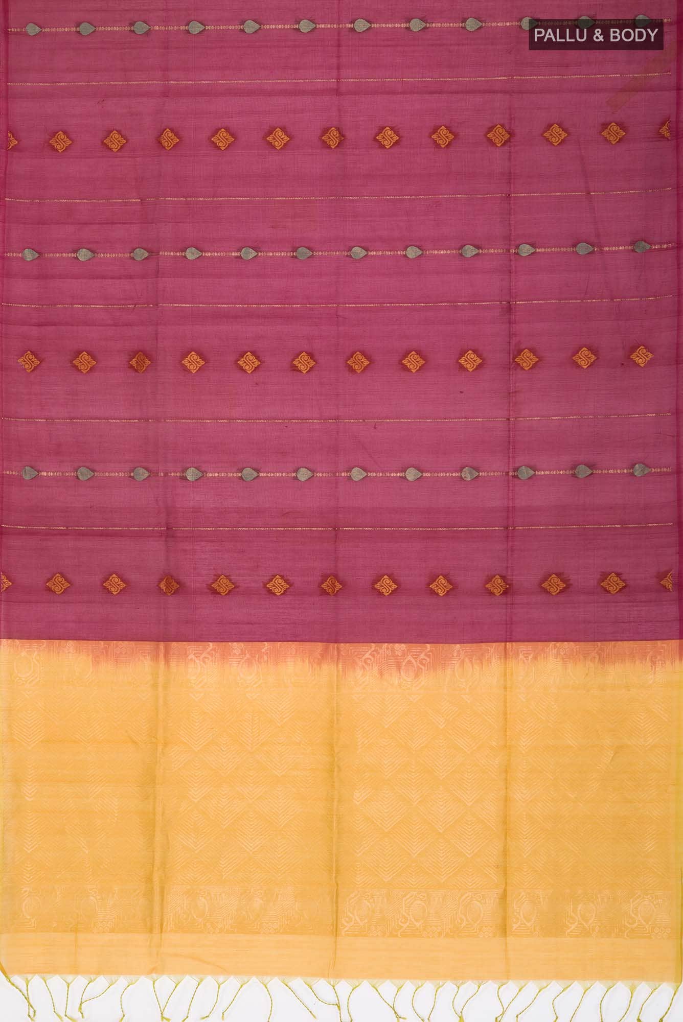 Maroon Silk Cotton Saree