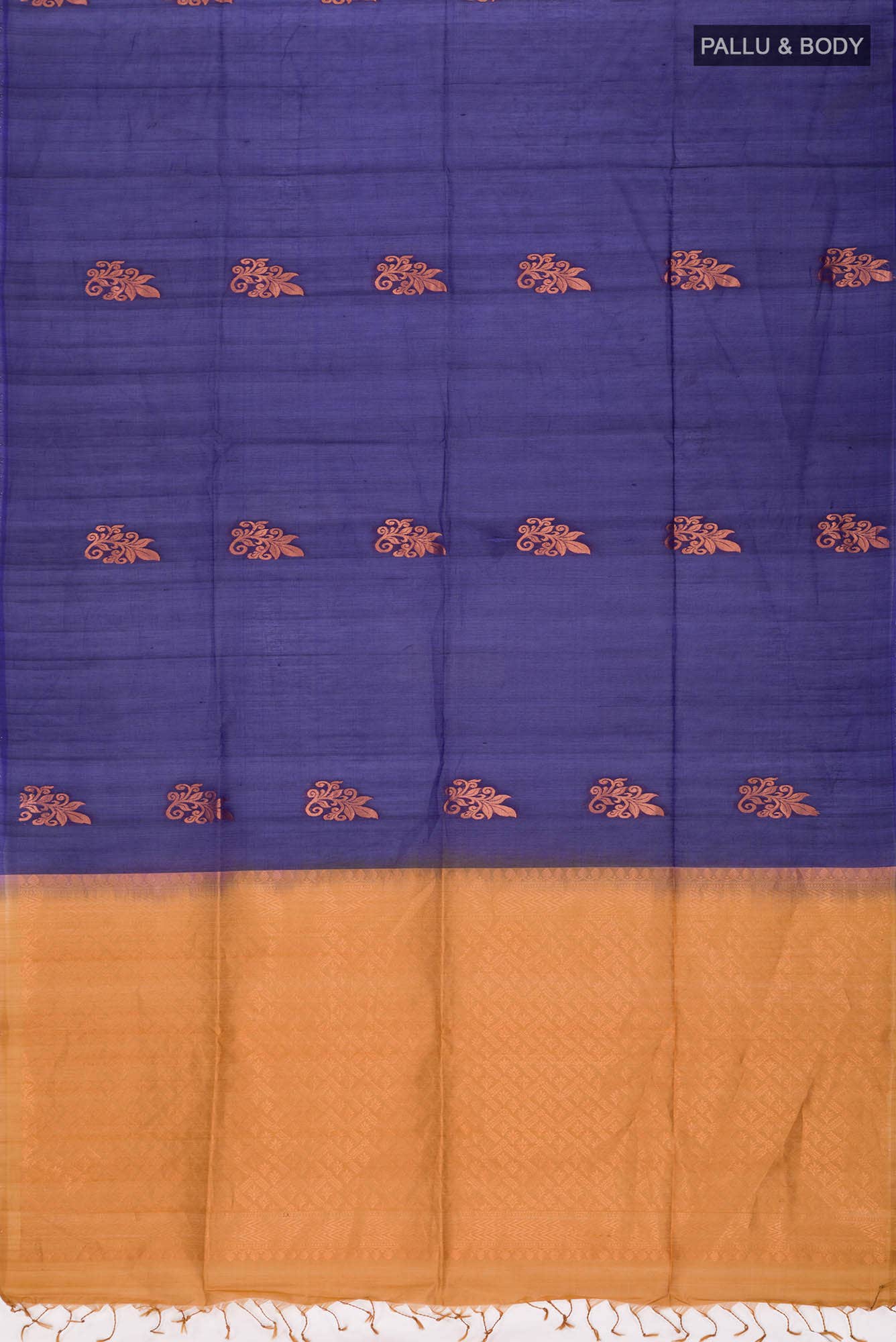 Navy Blue Silk Cotton Saree
