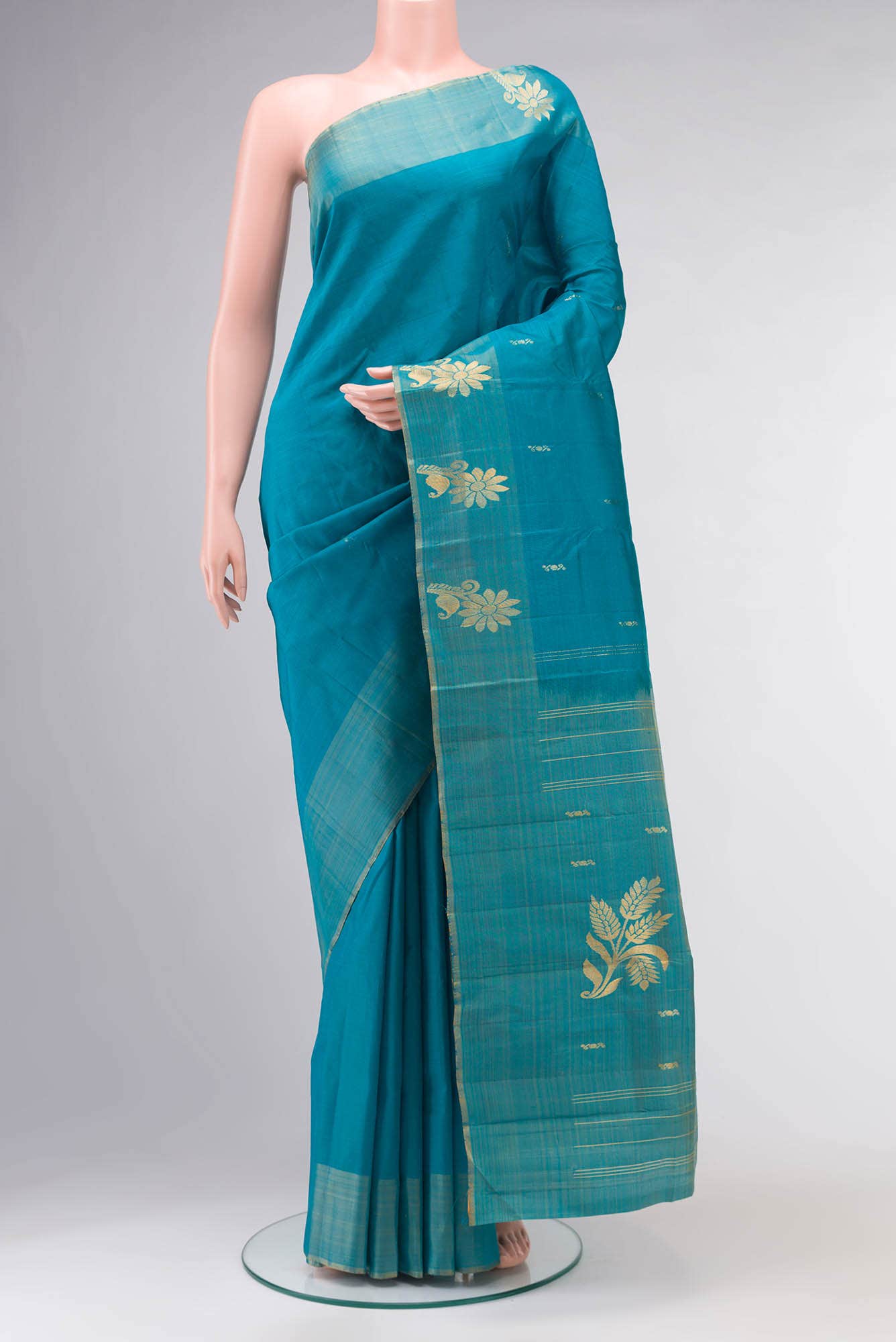 Blue Kanchipuram Silk Saree
