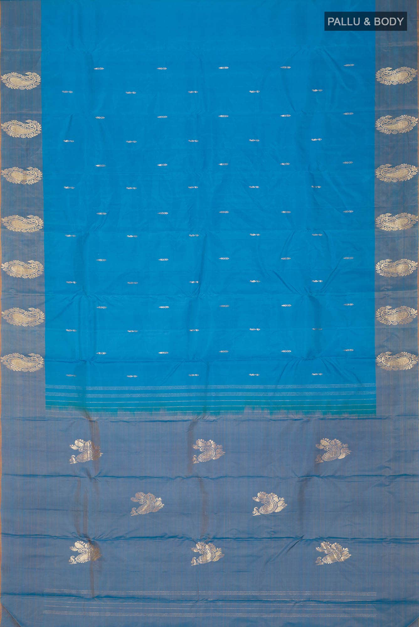 Blue Kanchipuram Silk Saree