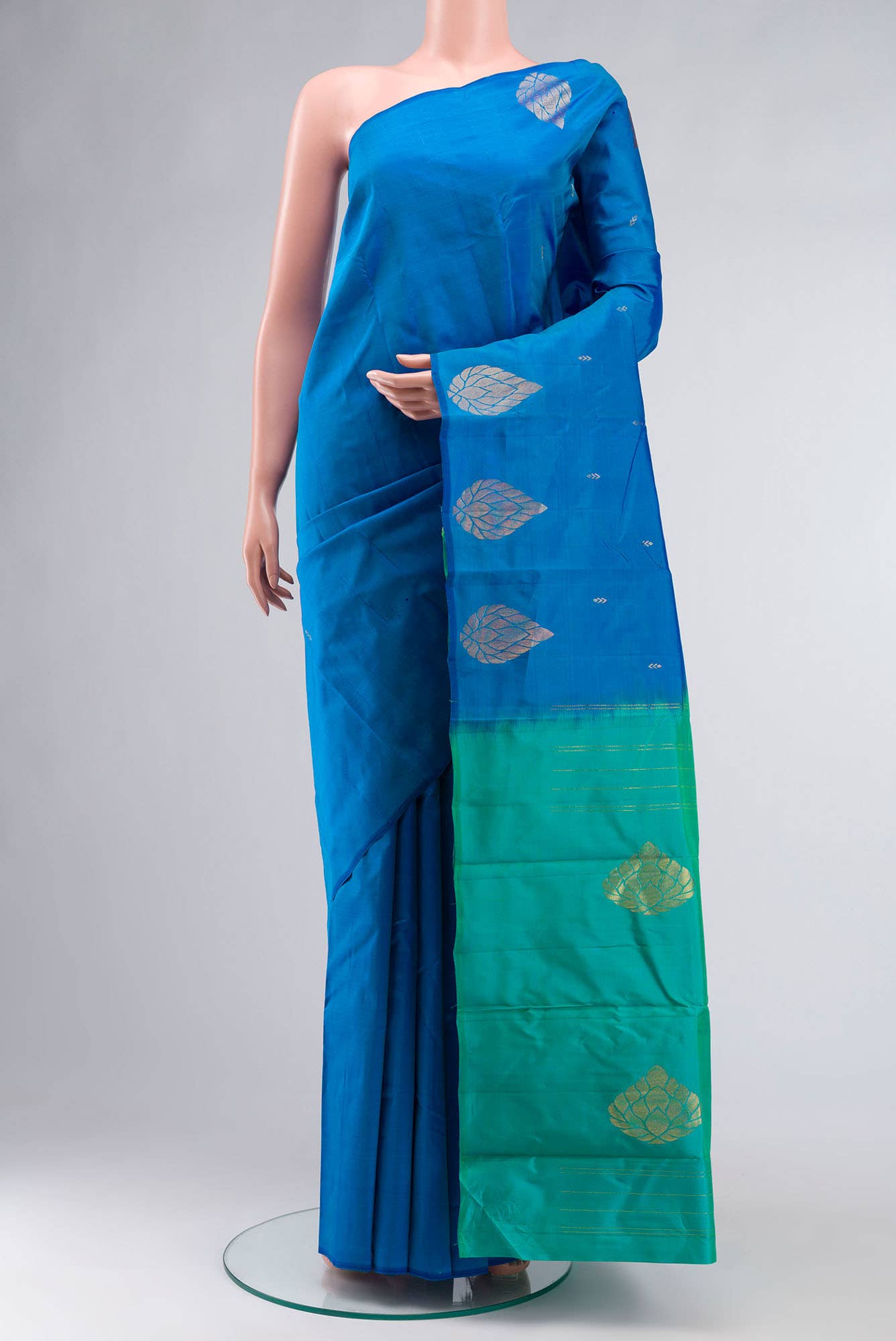 Blue Kanchipuram Silk Saree