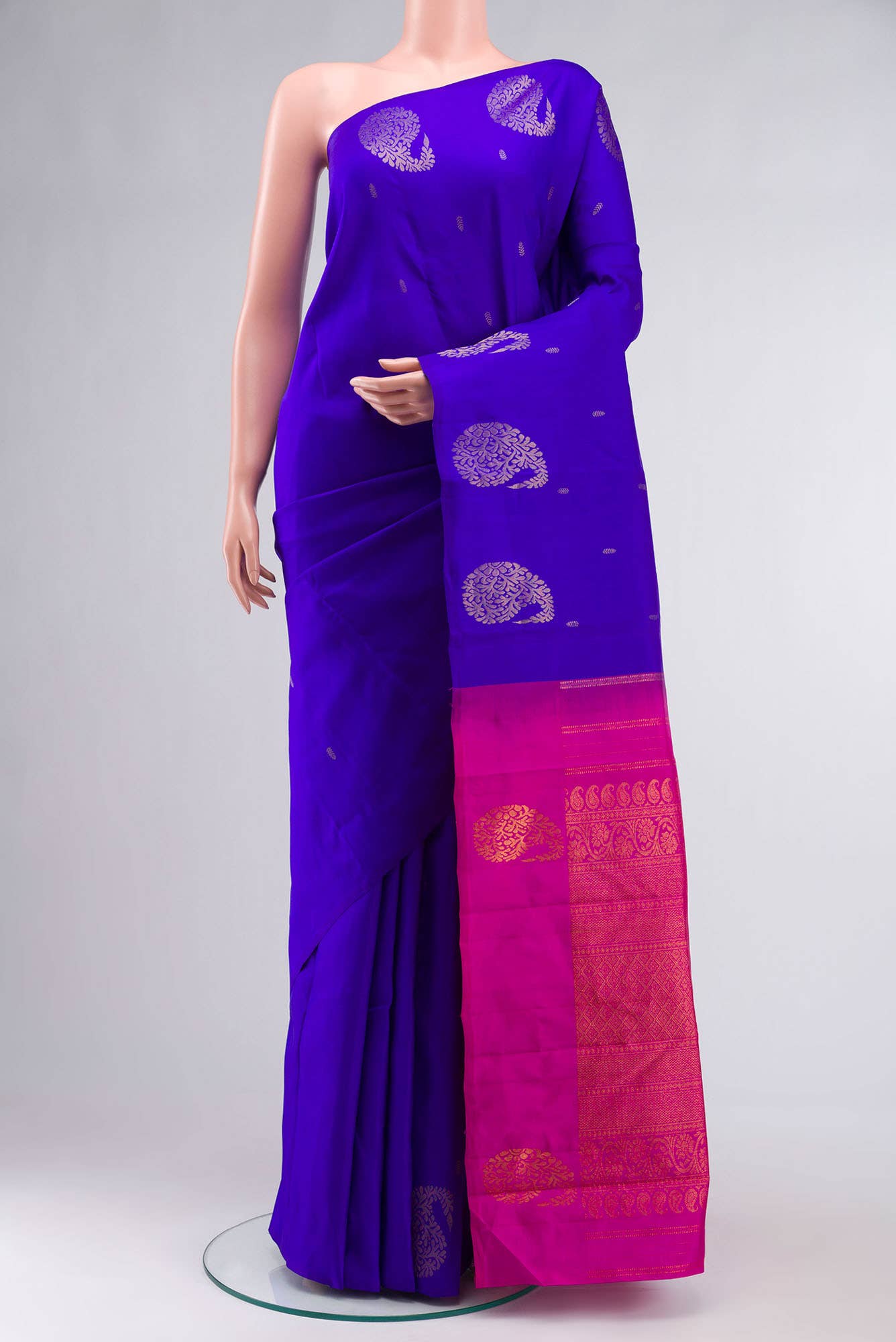 Blue Kanchipuram Silk Saree