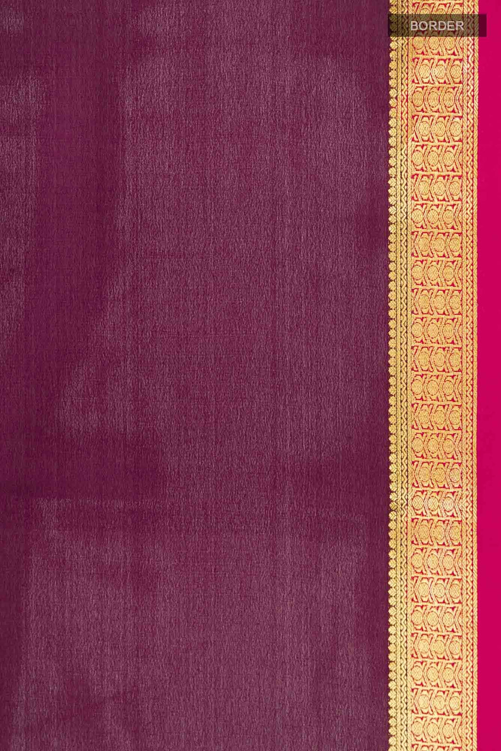 Brown Mysore Crepe Saree
