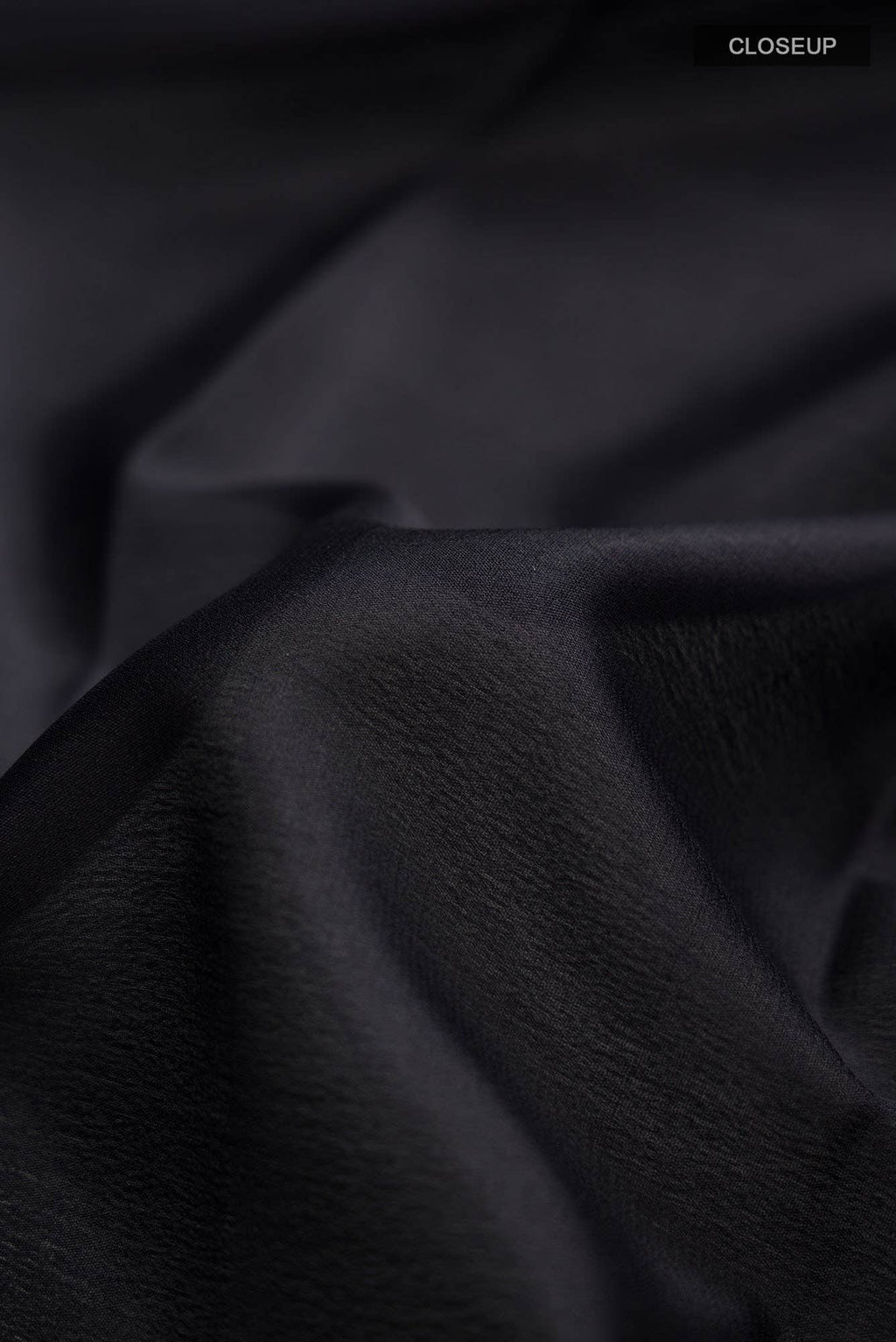 Black Mysore Crepe Saree