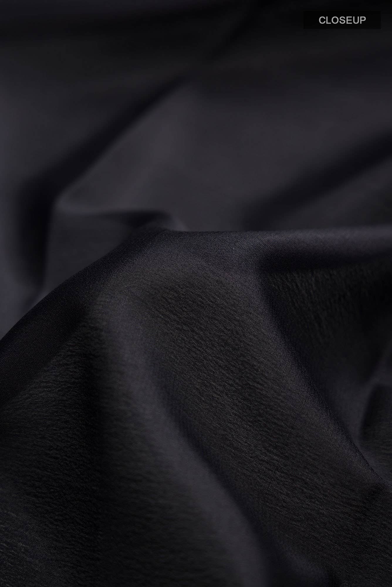 Black Mysore Crepe Saree
