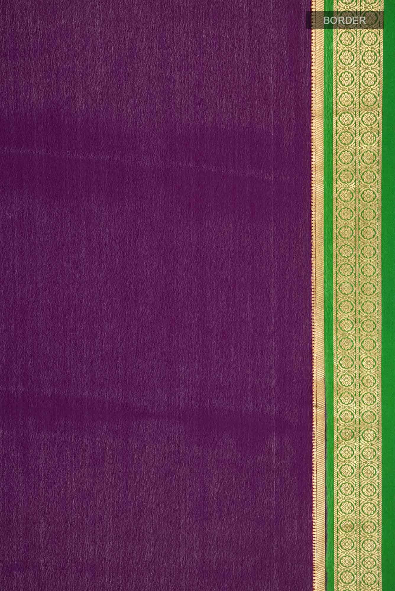Magenta Mysore Crepe Saree