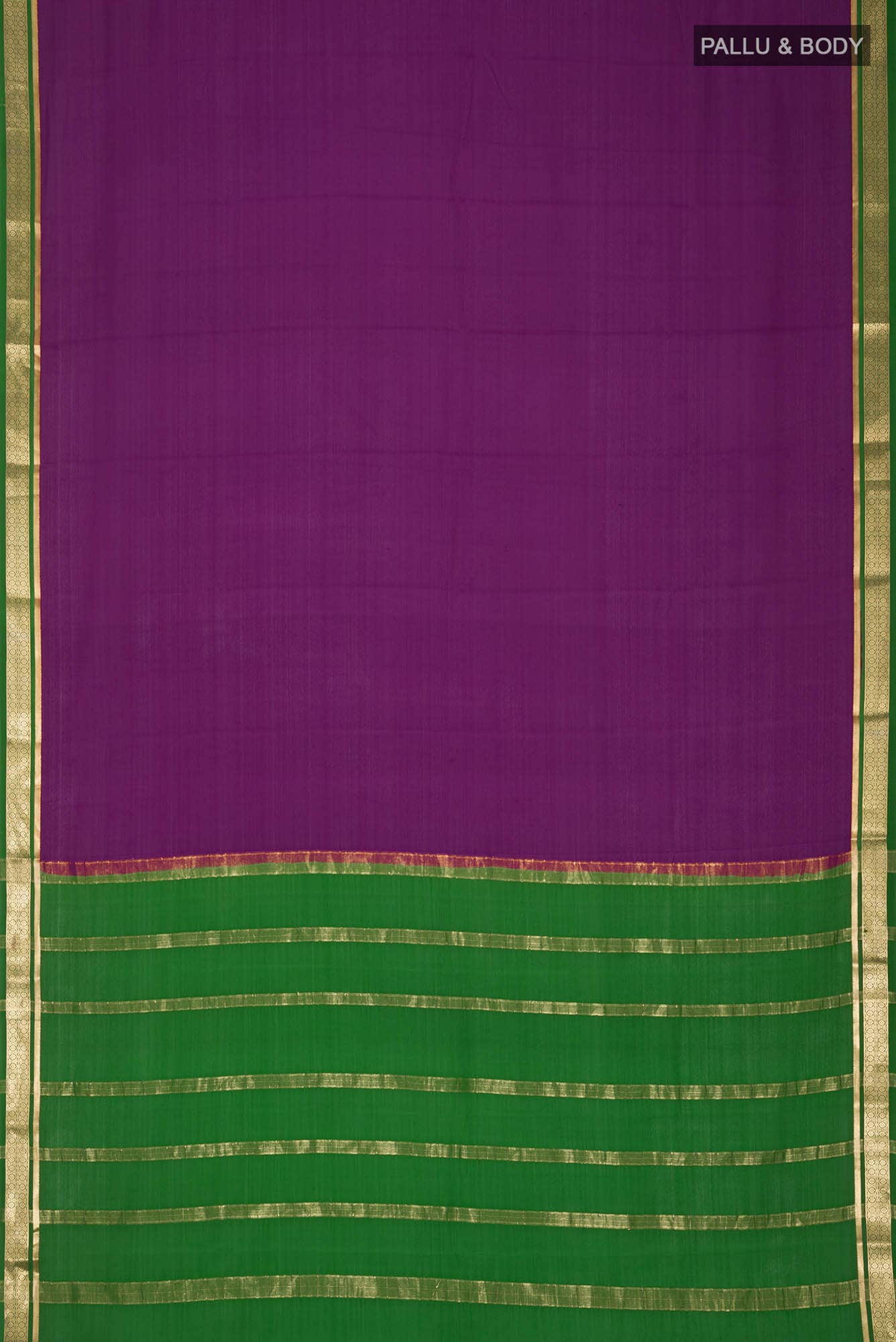 Magenta Mysore Crepe Saree