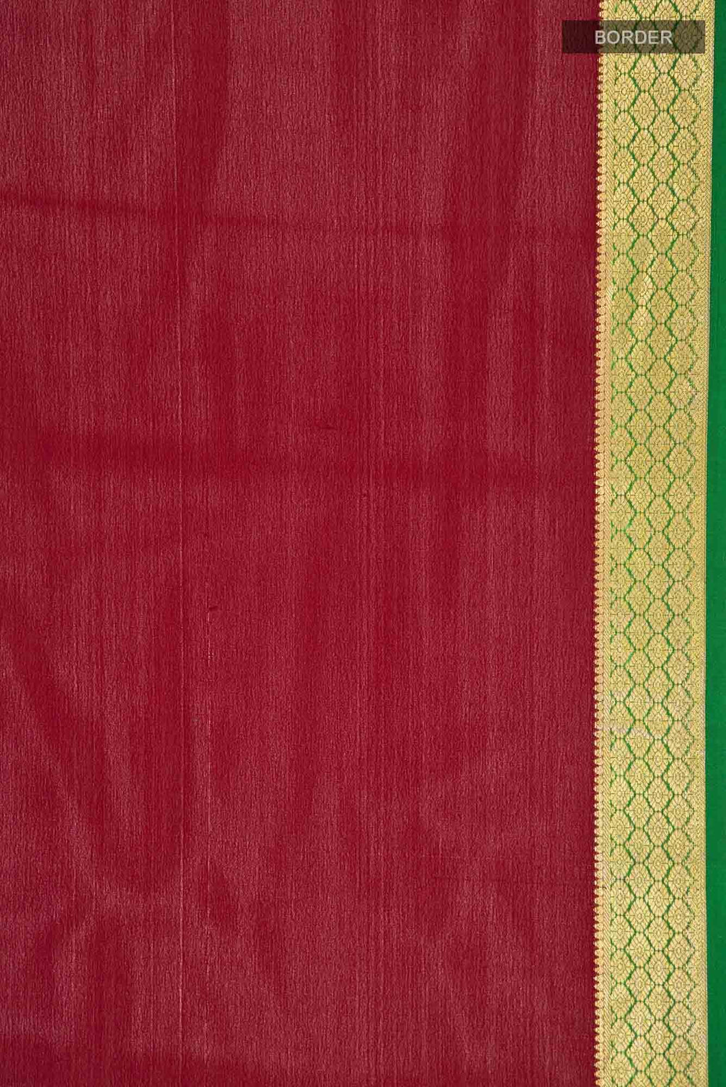 Red Mysore Crepe Saree