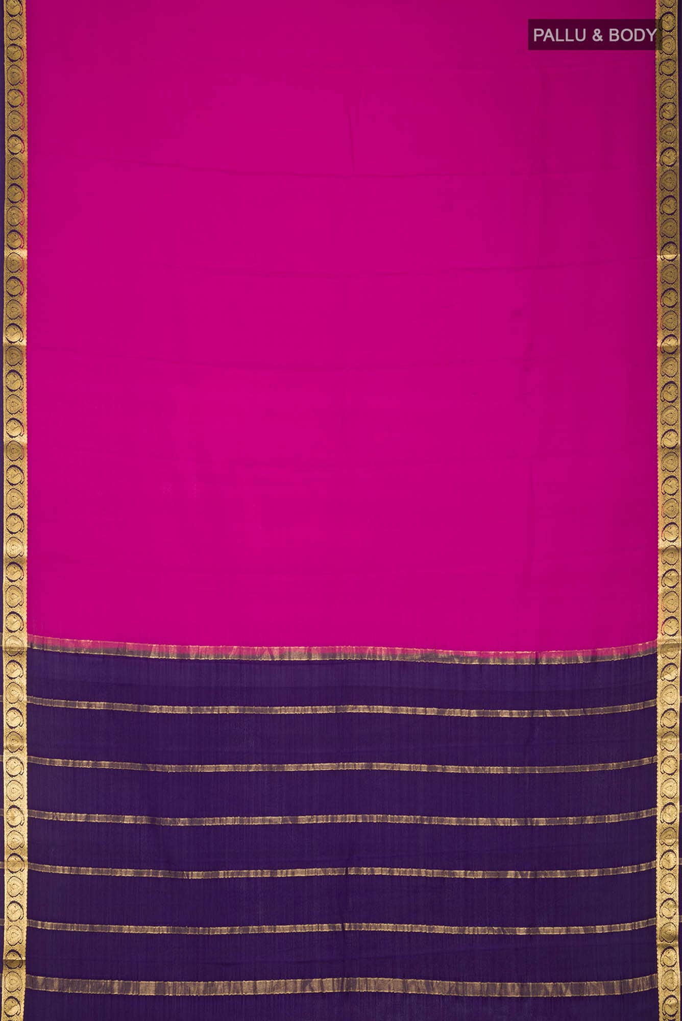 Pink Mysore Crepe Saree