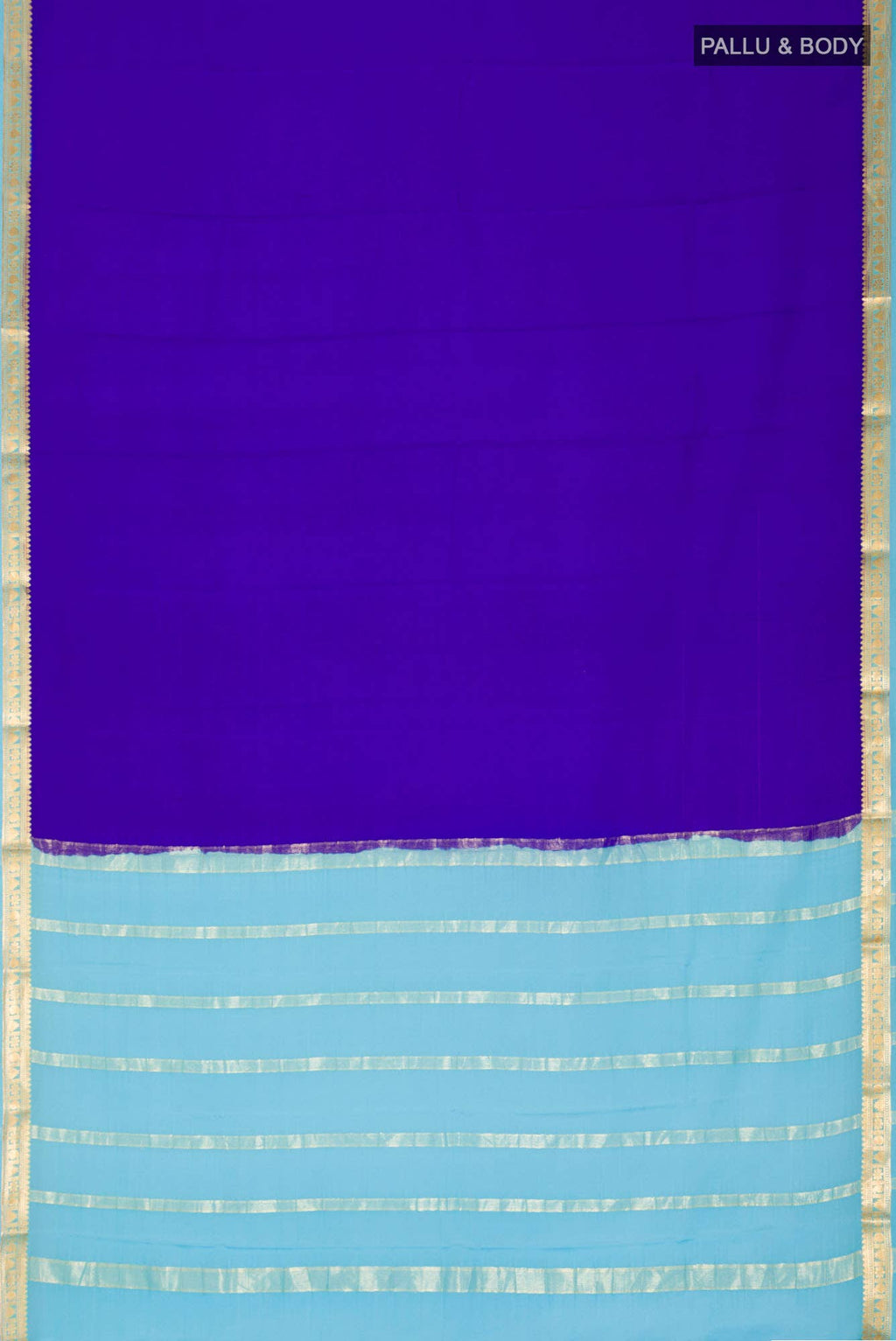 Royal Blue Mysore Crepe Saree