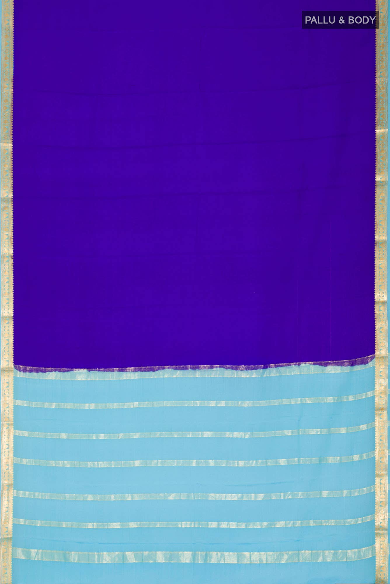 Royal Blue Mysore Crepe Saree