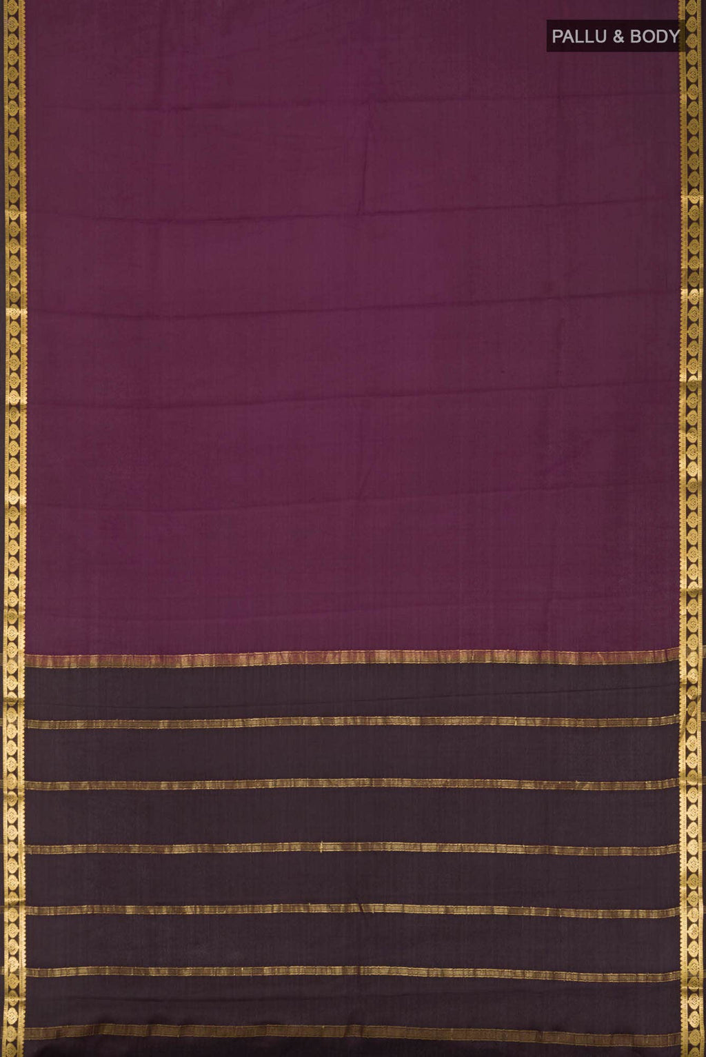 Purple Mysore Crepe Saree