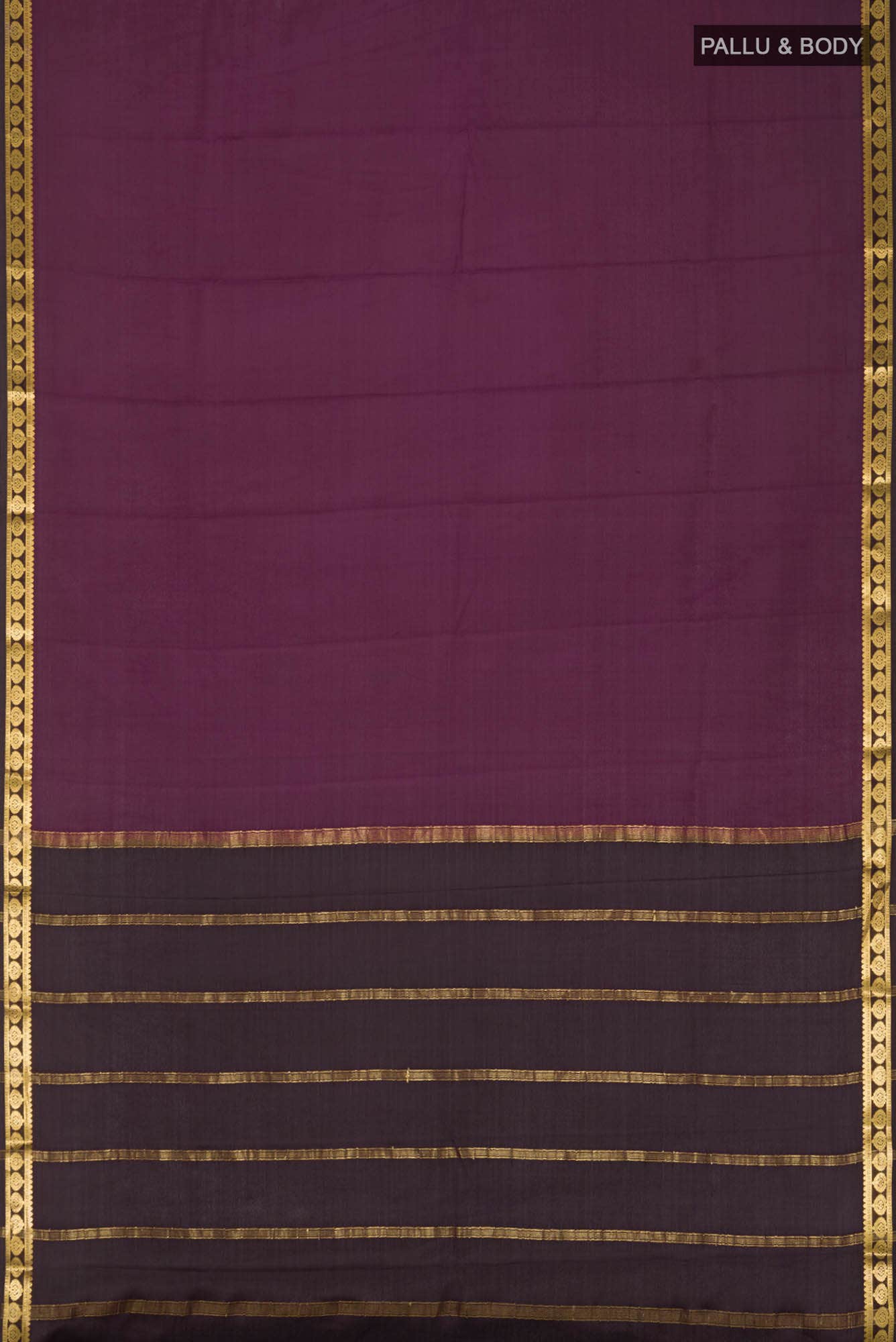 Purple Mysore Crepe Saree