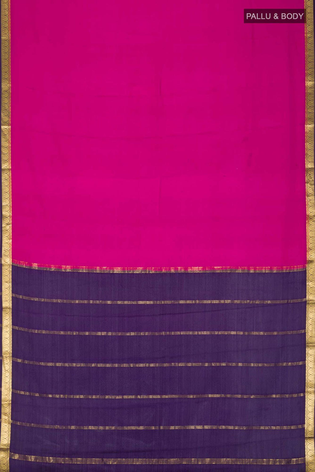Pink Mysore Crepe Saree
