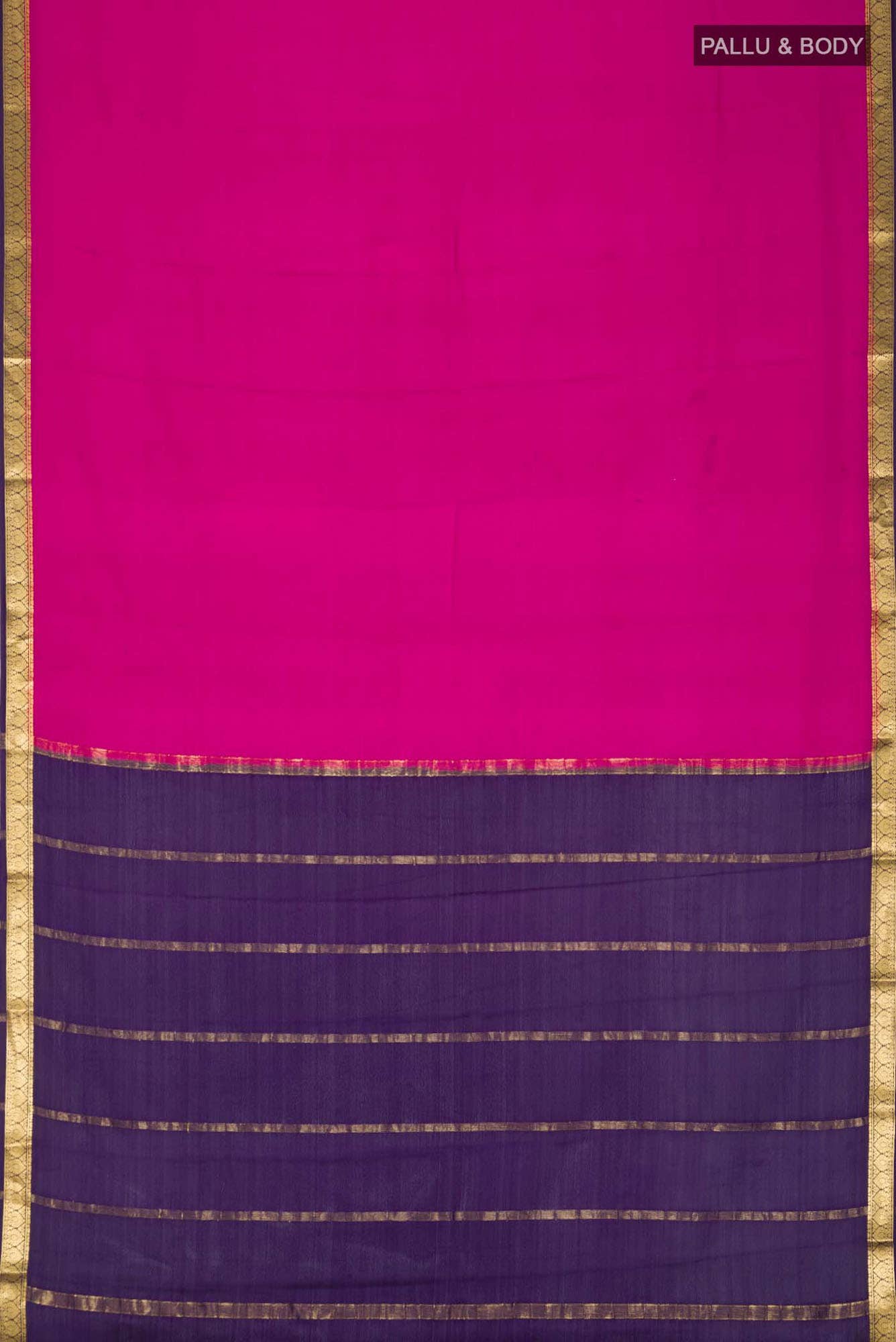 Pink Mysore Crepe Saree