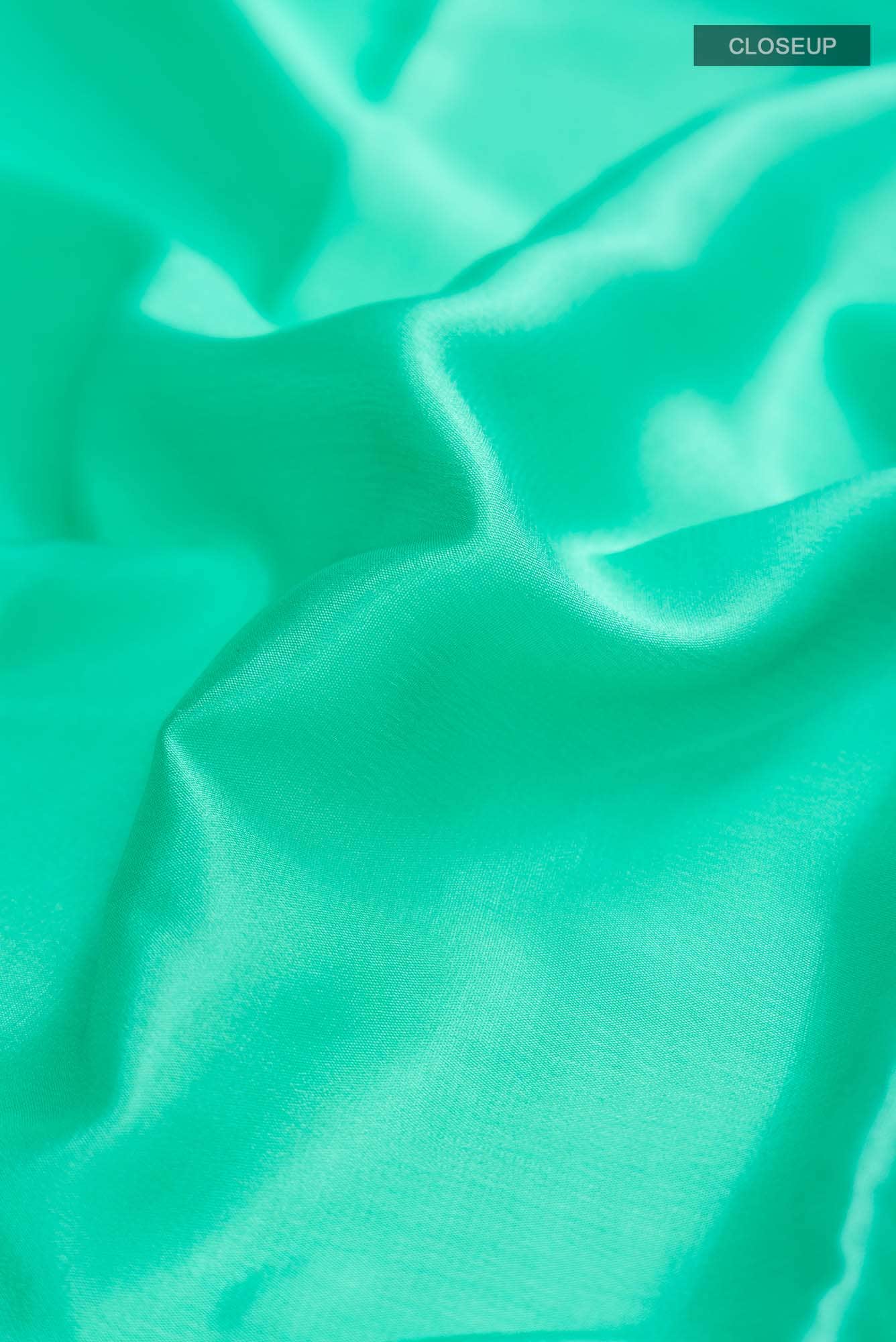 Sea Green Mysore Crepe Saree