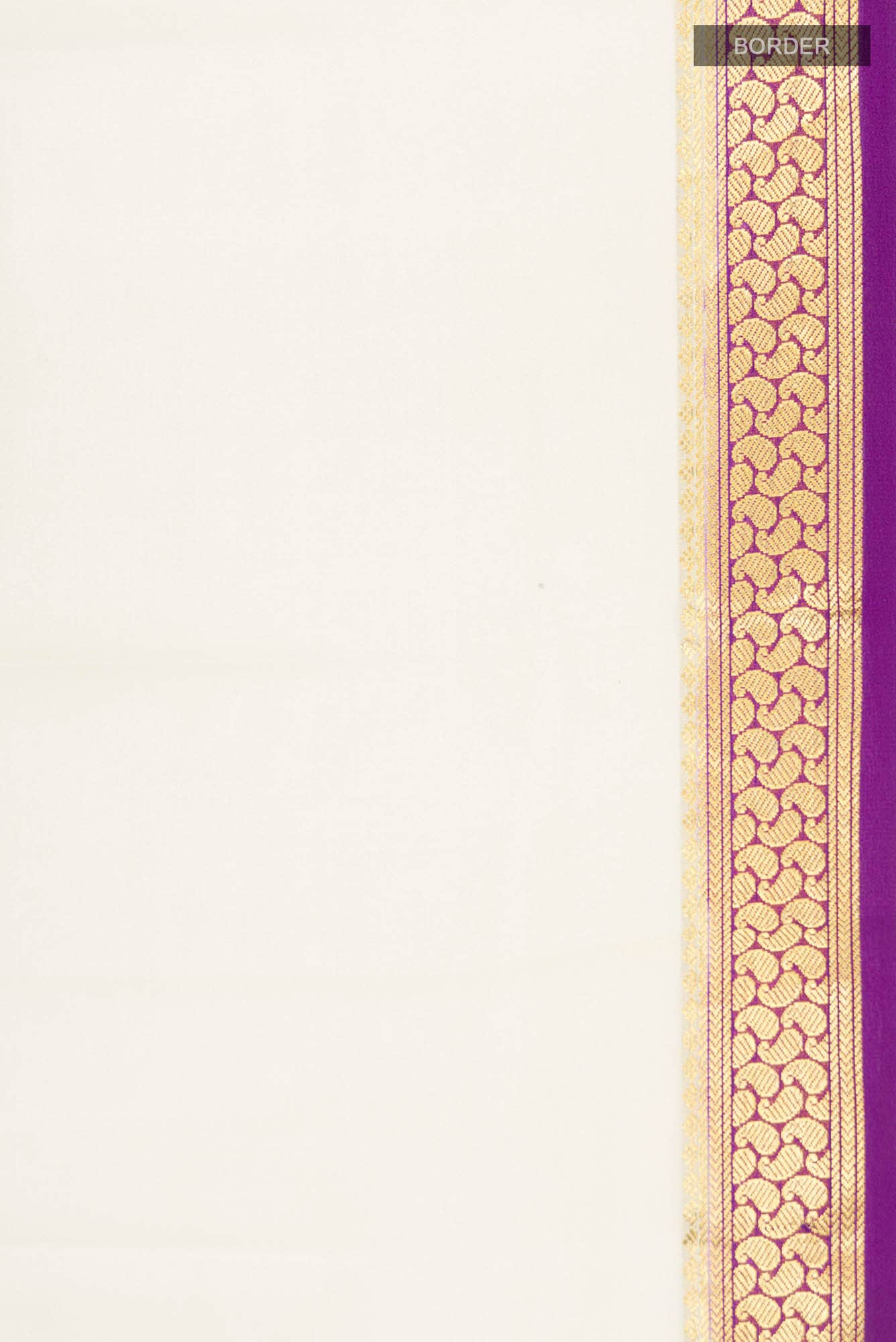 Cream Mysore Crepe Saree