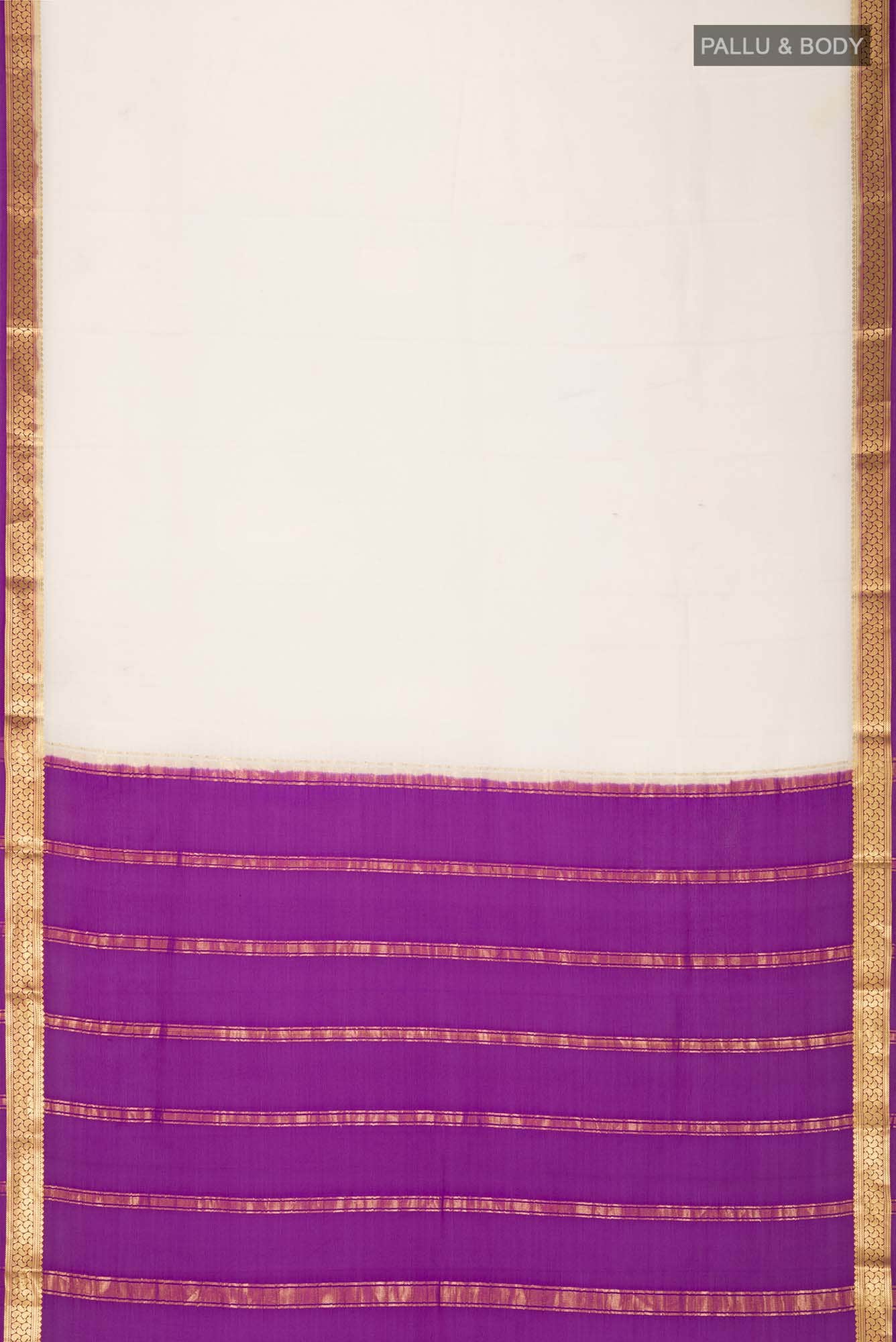 Cream Mysore Crepe Saree