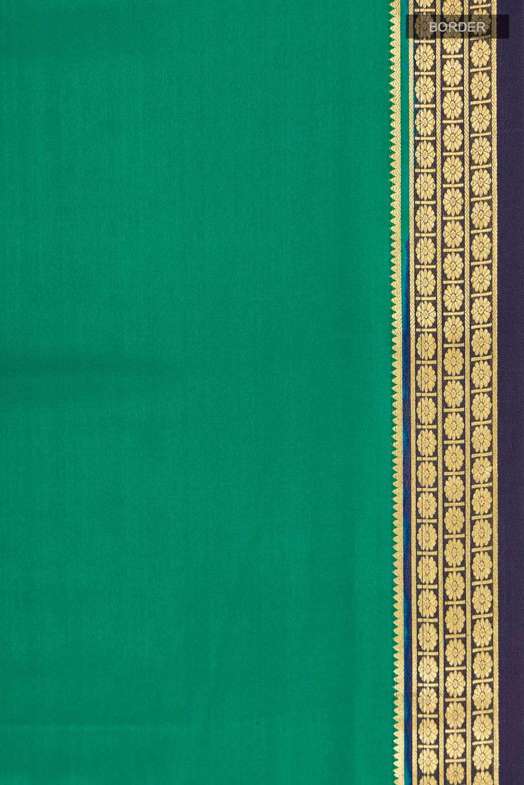 Green Mysore Crepe Saree