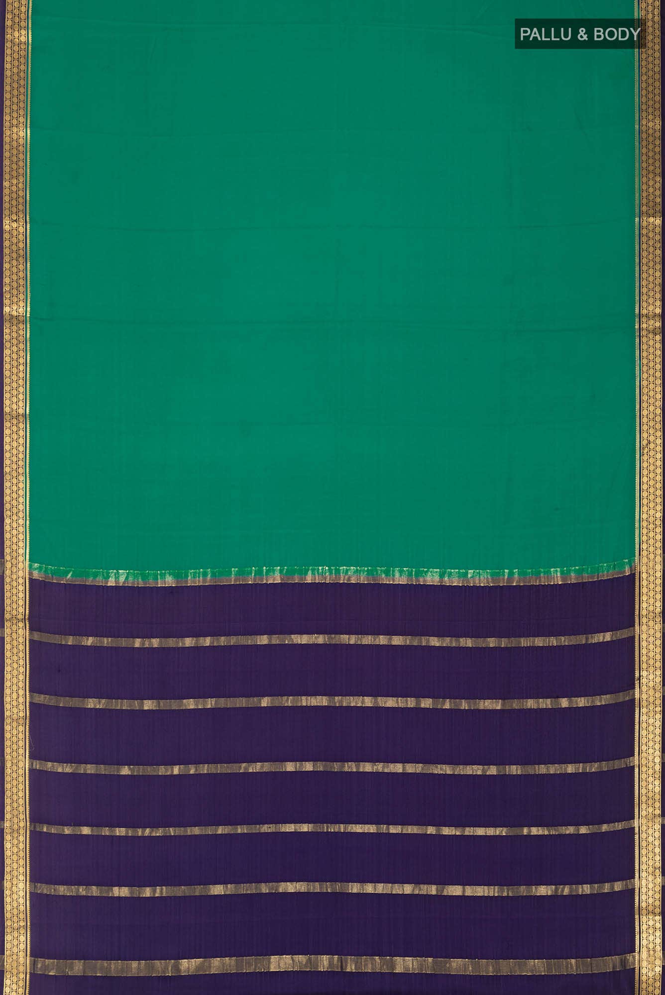 Green Mysore Crepe Saree