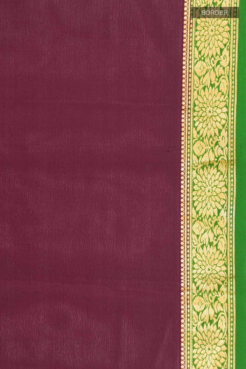 Maroon Mysore Crepe Saree