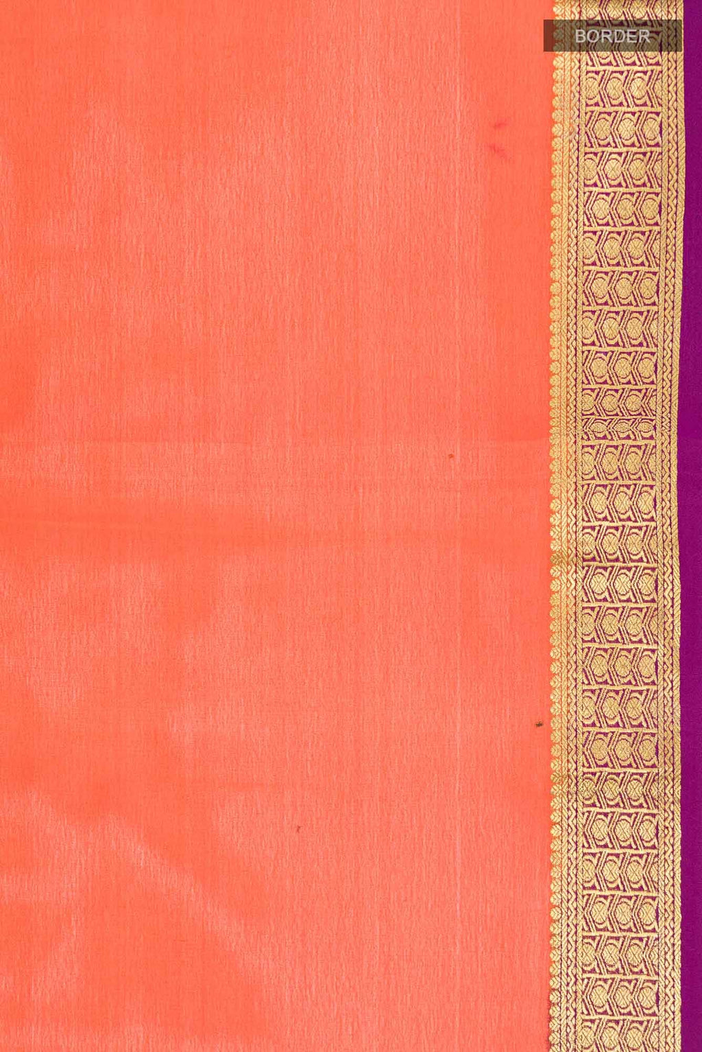 Orange Mysore Crepe Saree