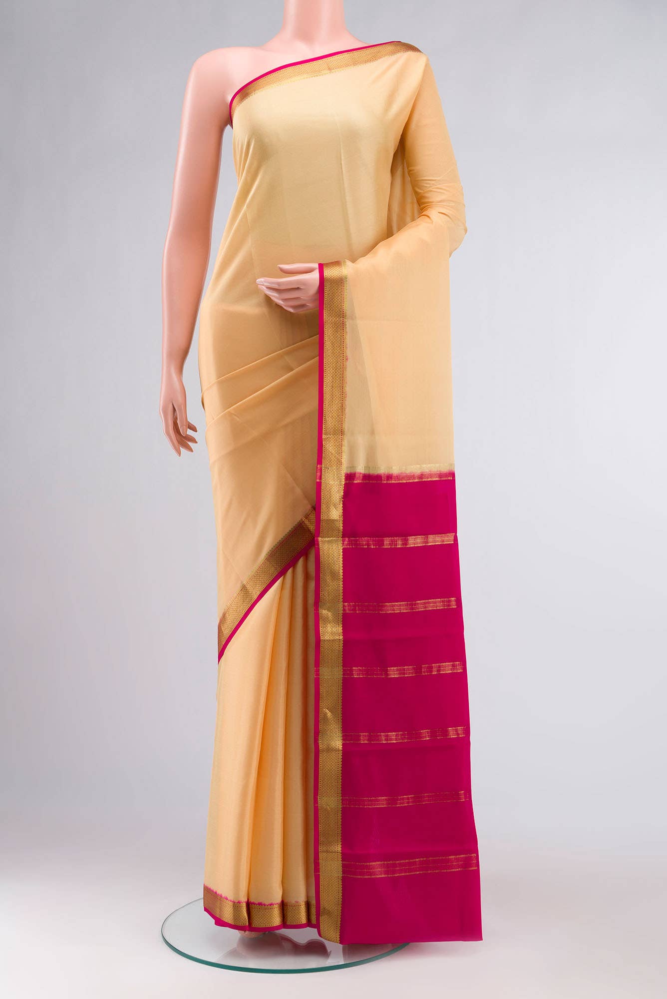 Sandal Mysore Crepe Saree