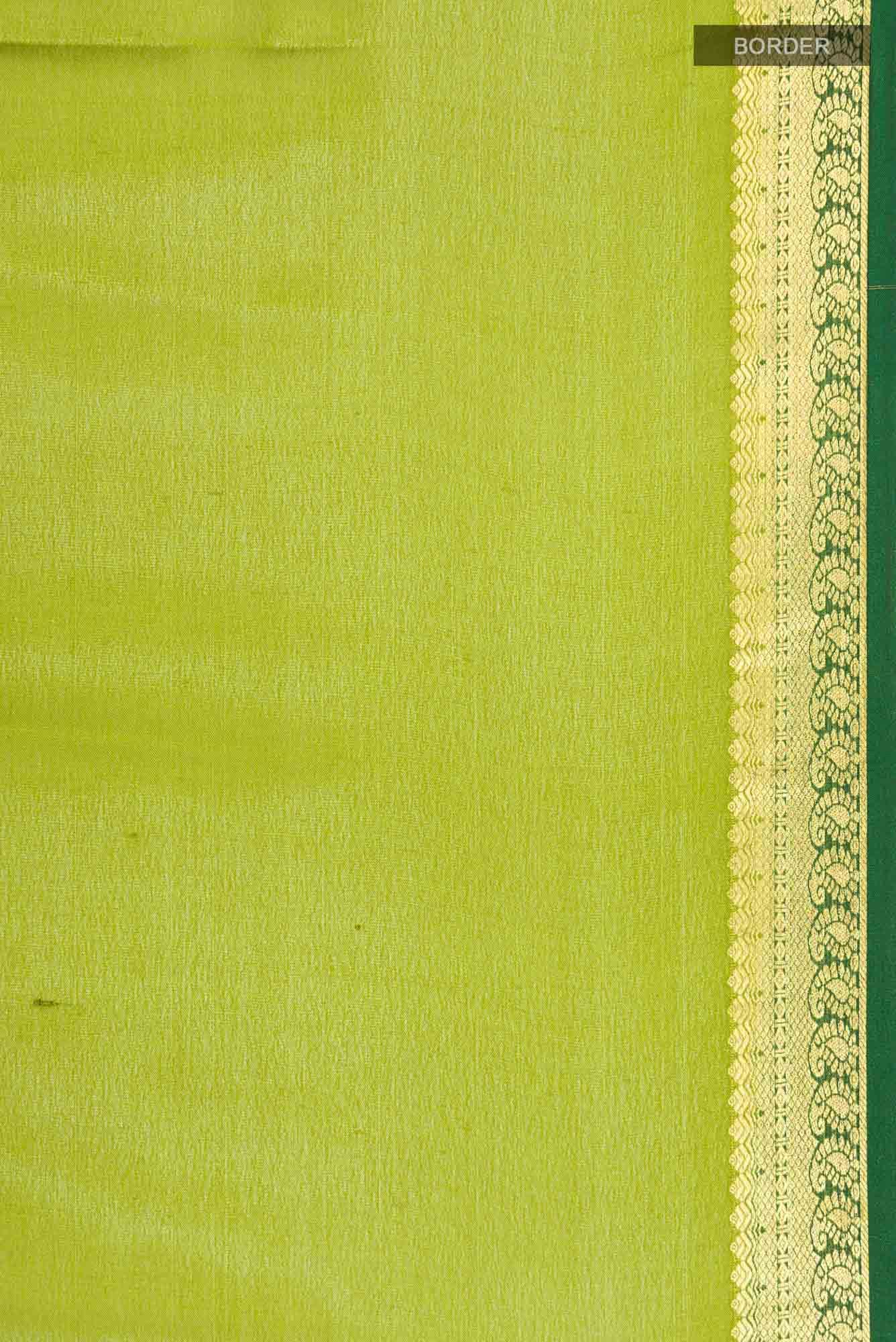 Green Mysore Crepe Saree